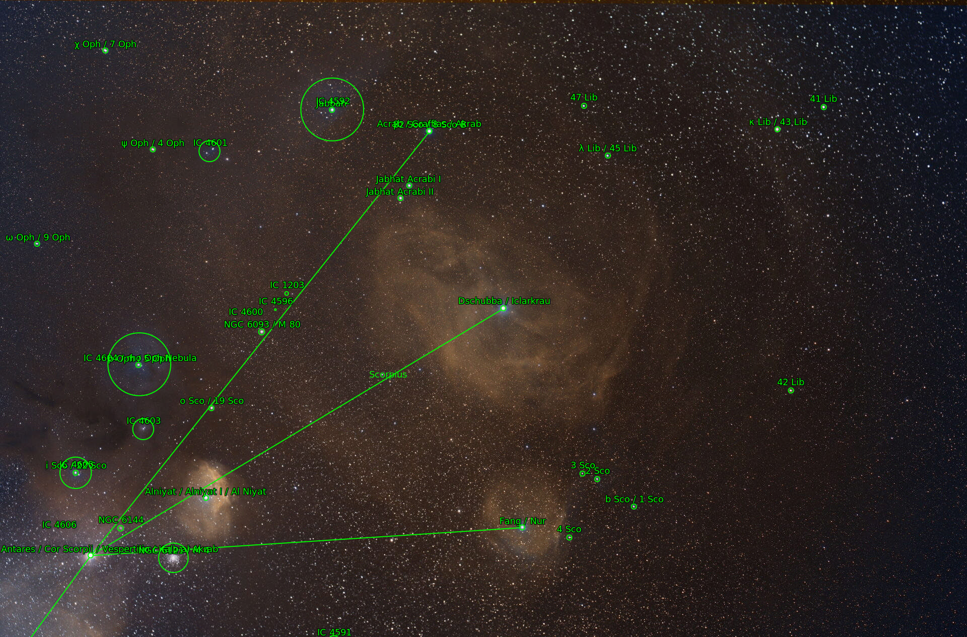 Sternkarten-Overlay (Astrometry.net)