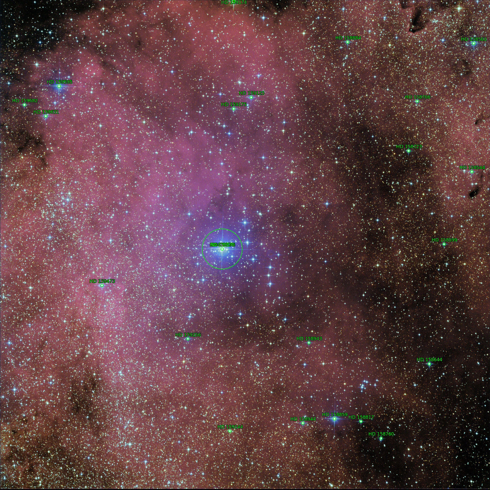 Sternkarten-Overlay (Astrometry.net)