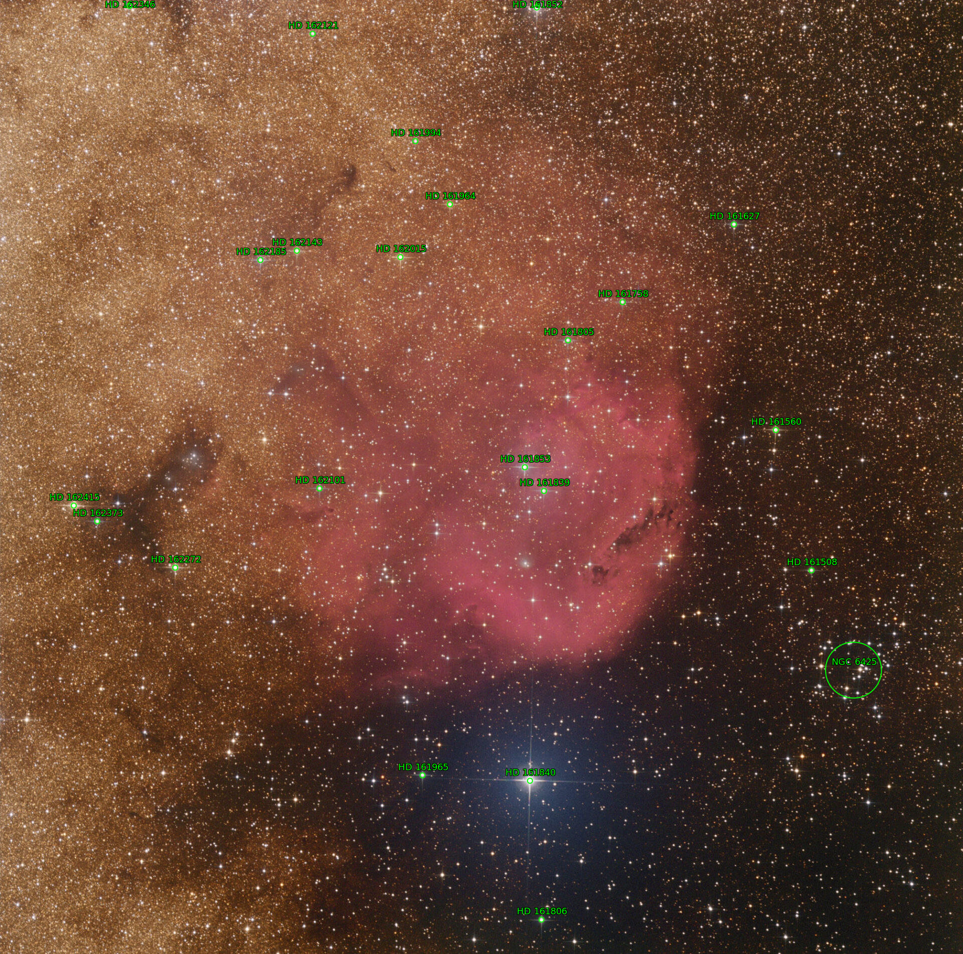Sternkarten-Overlay (Astrometry.net)