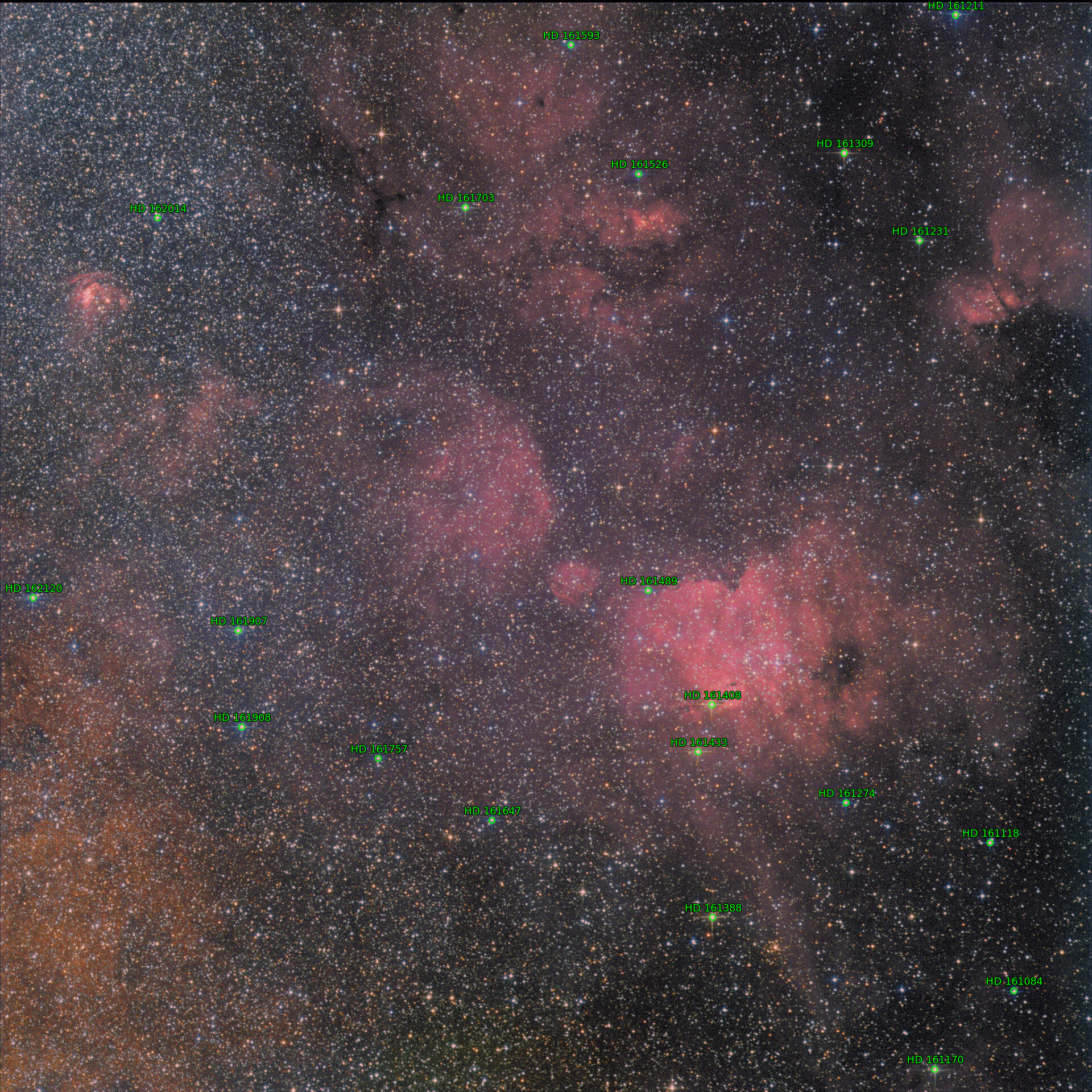 Sternkarten-Overlay (Astrometry.net)