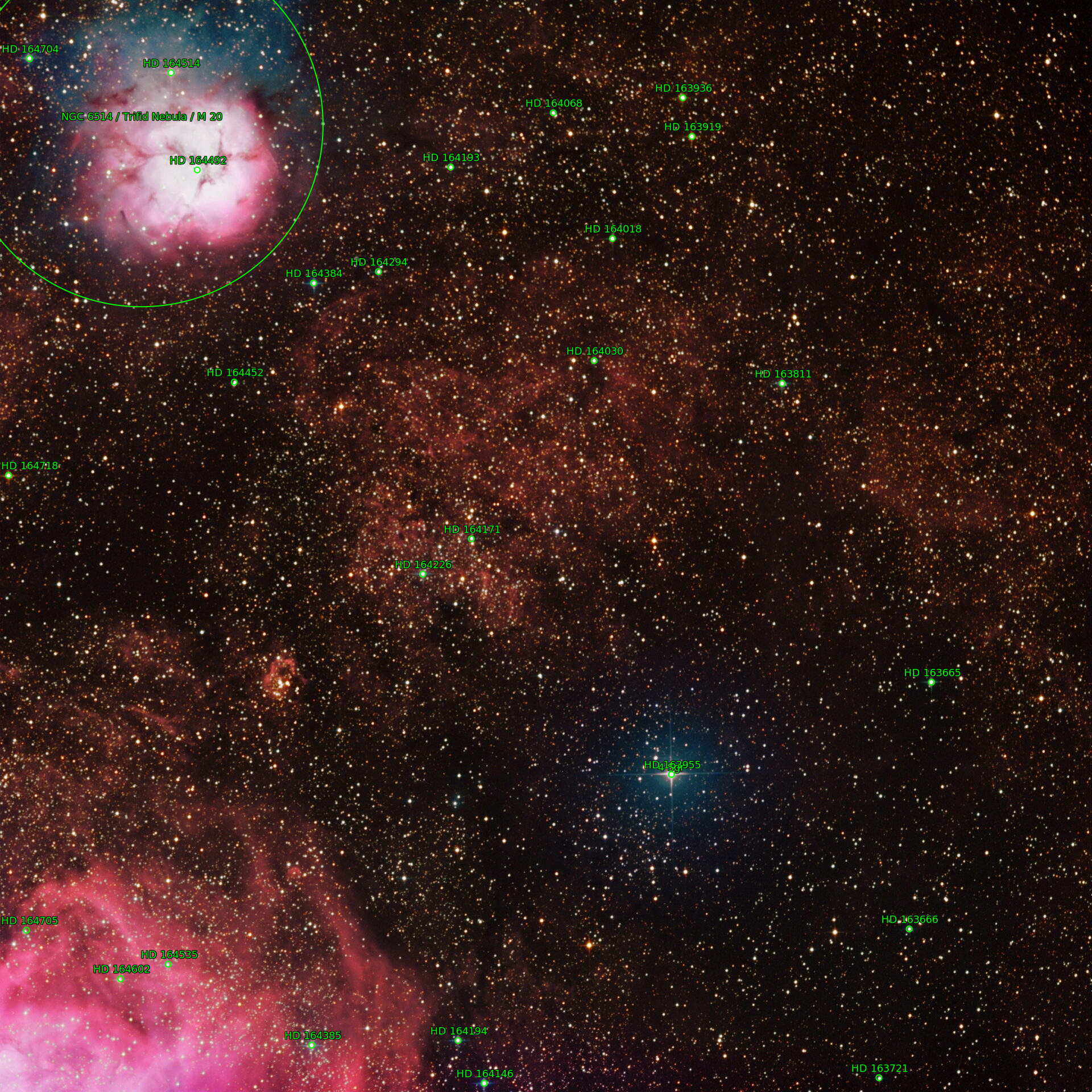Sternkarten-Overlay (Astrometry.net)