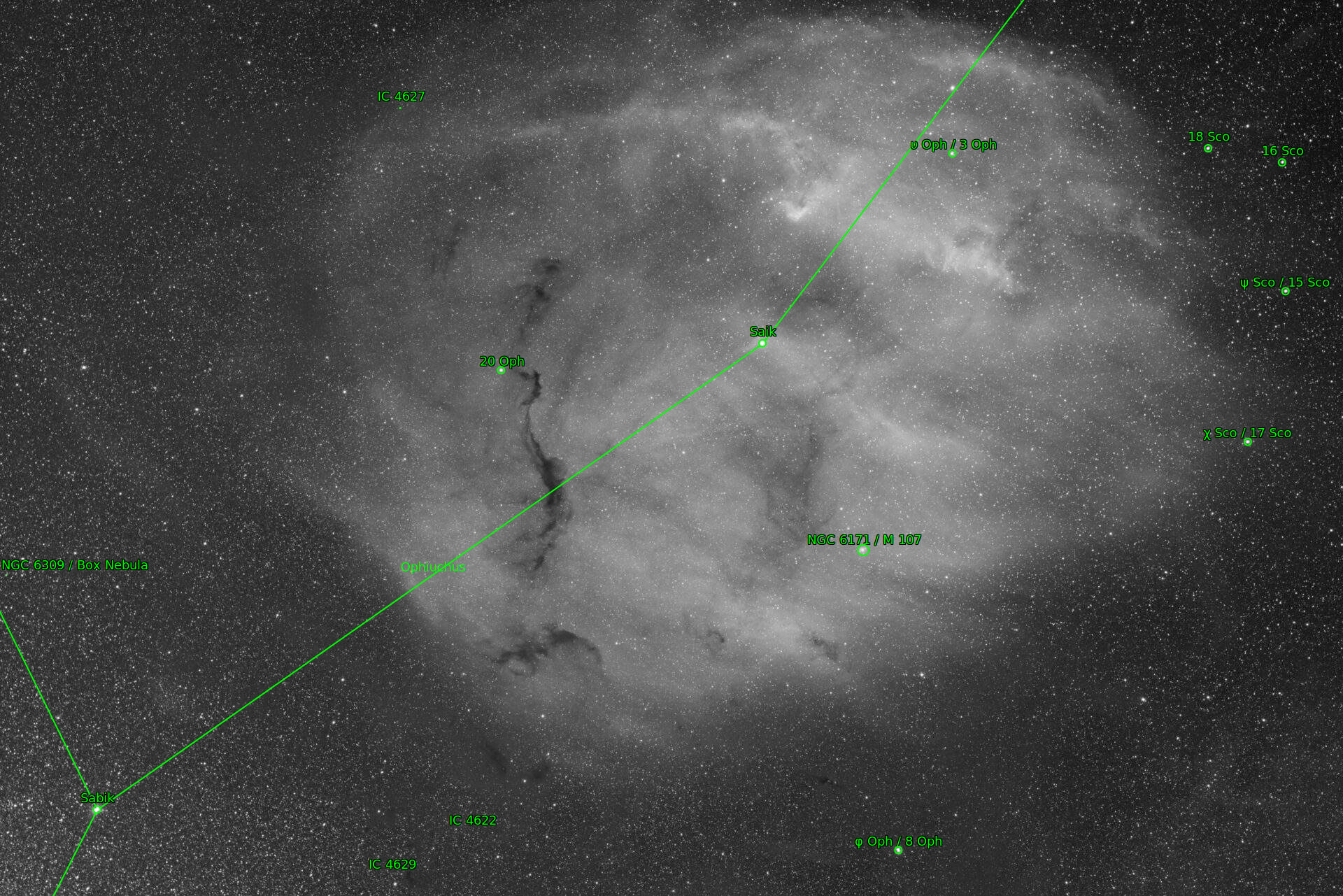 Sternkarten-Overlay (Astrometry.net)