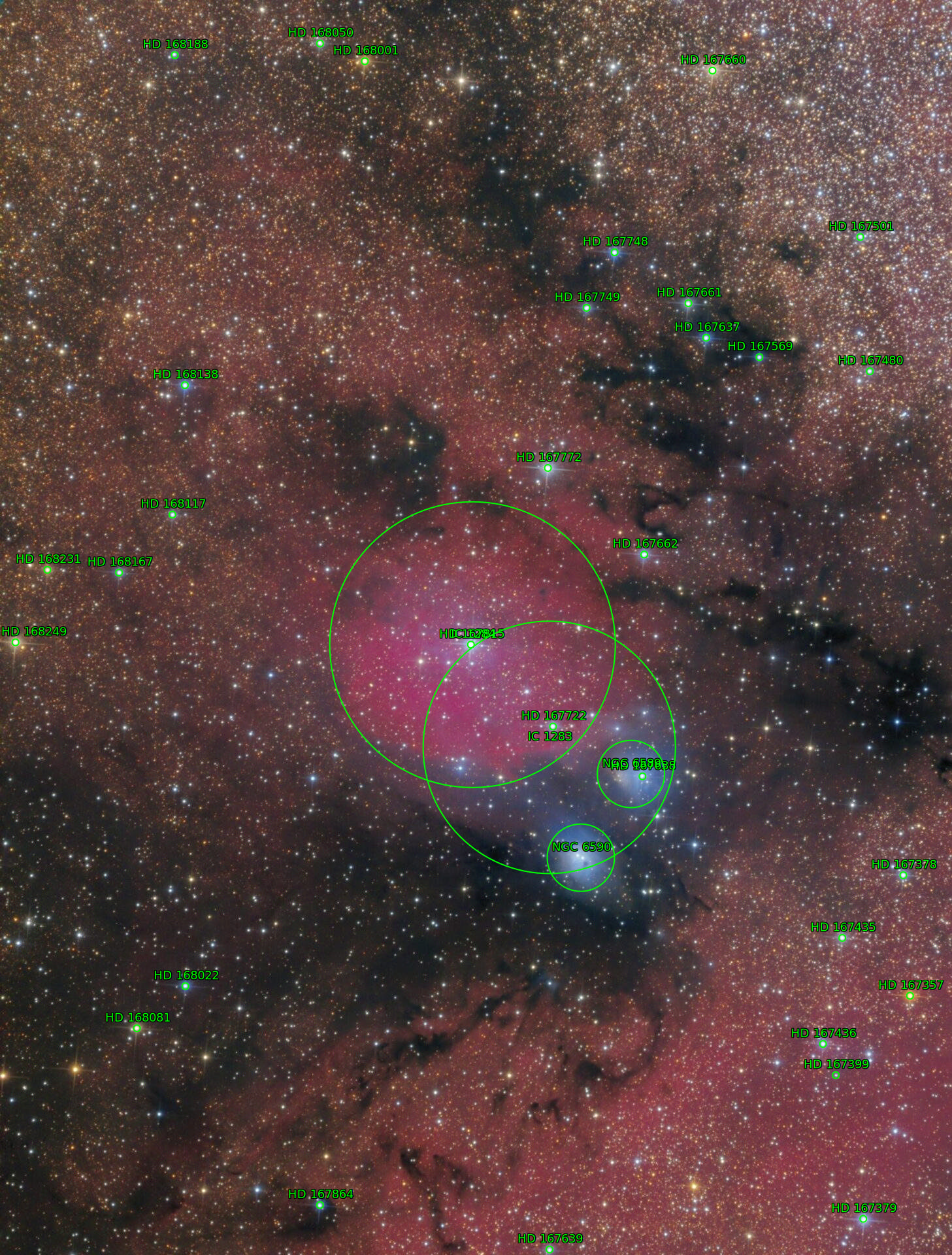 Sternkarten-Overlay (Astrometry.net)