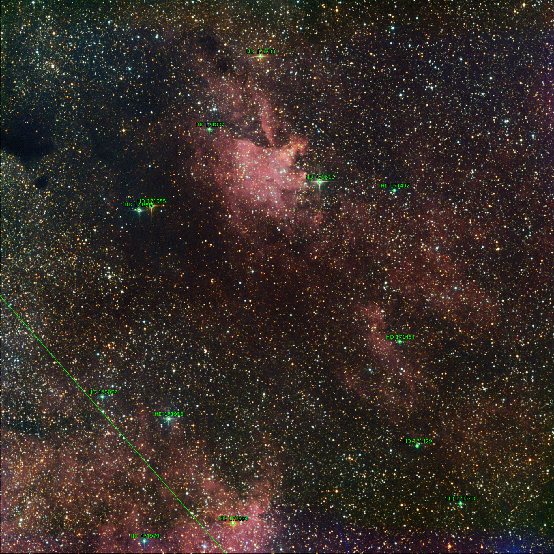 Sternkarten-Overlay (Astrometry.net)