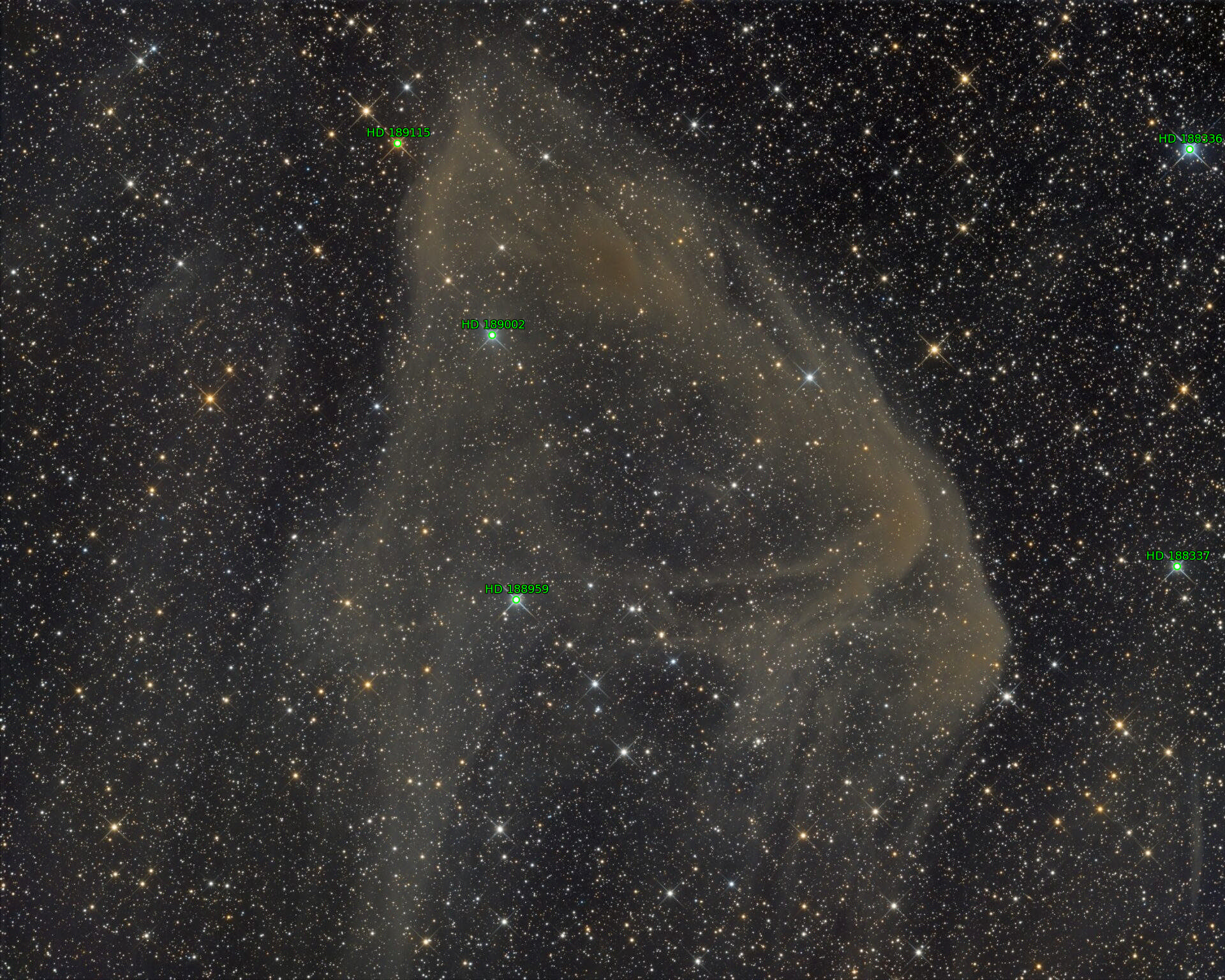 Sternkarten-Overlay (Astrometry.net)