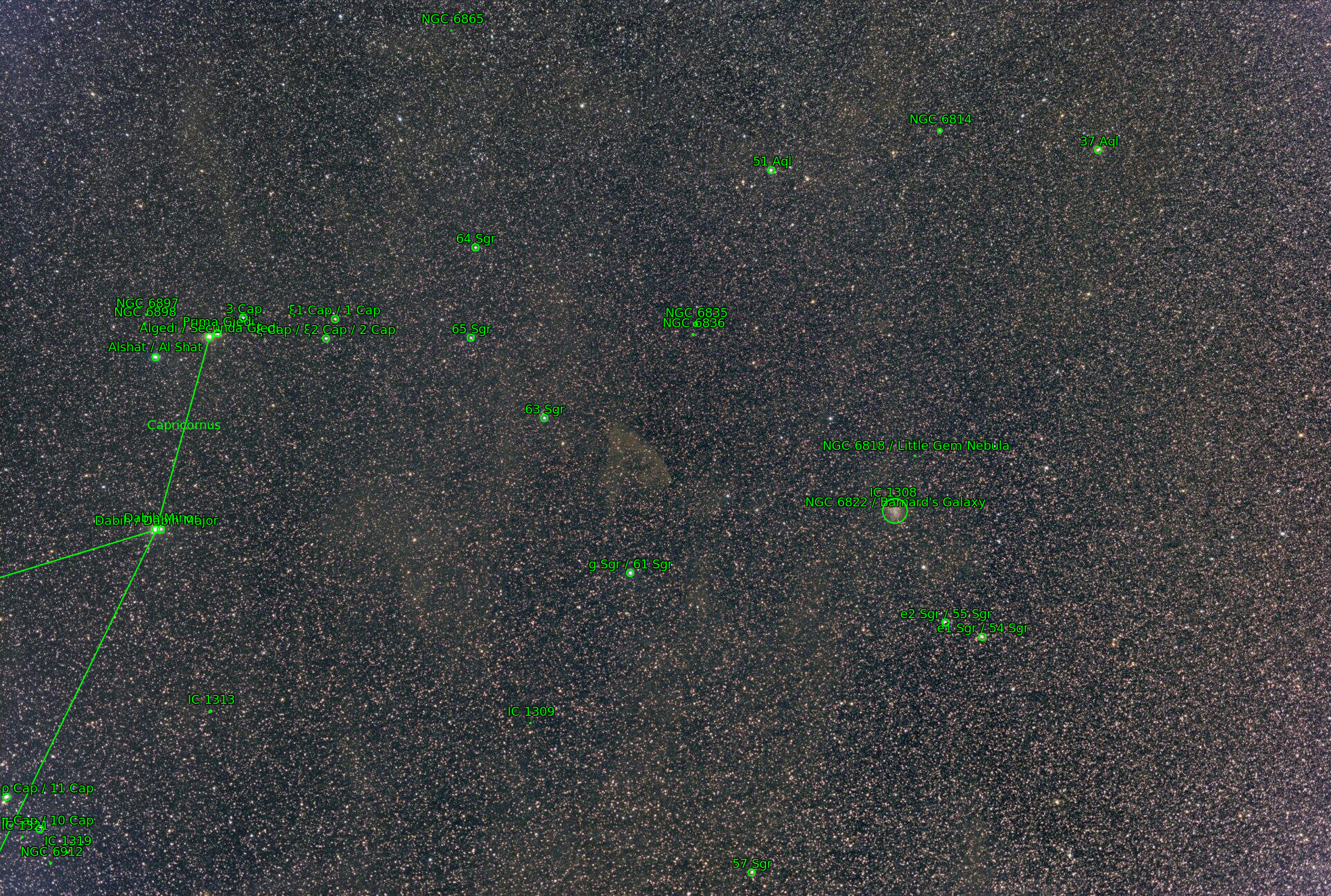 Sternkarten-Overlay (Astrometry.net)