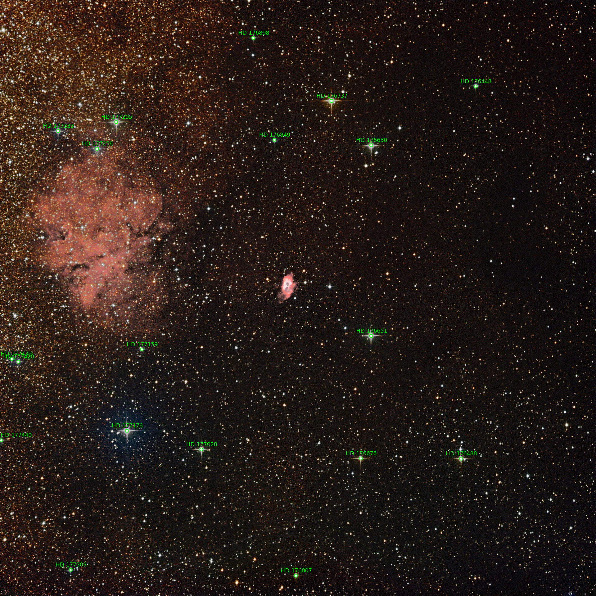 Sternkarten-Overlay (Astrometry.net)