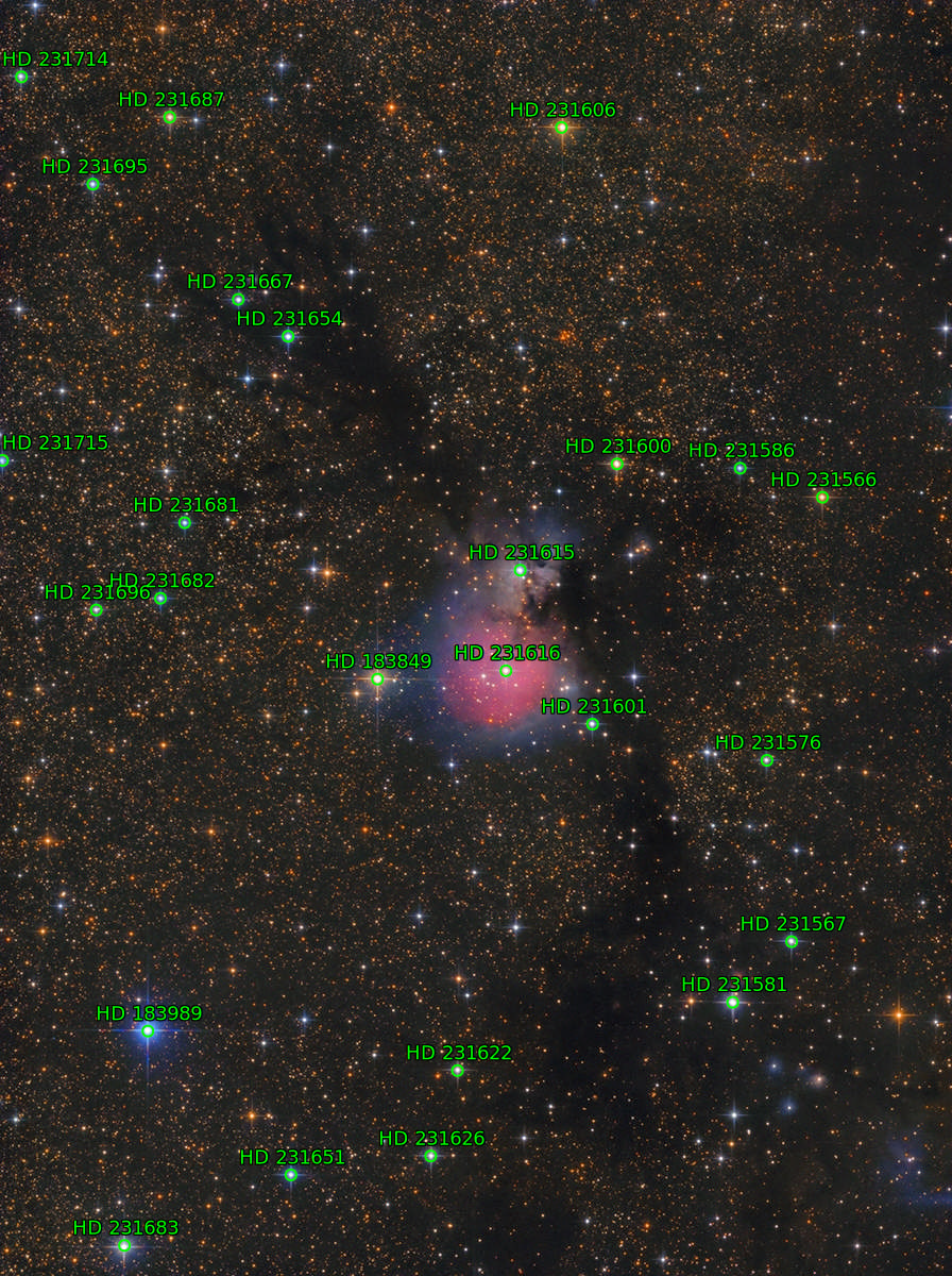 Sternkarten-Overlay (Astrometry.net)
