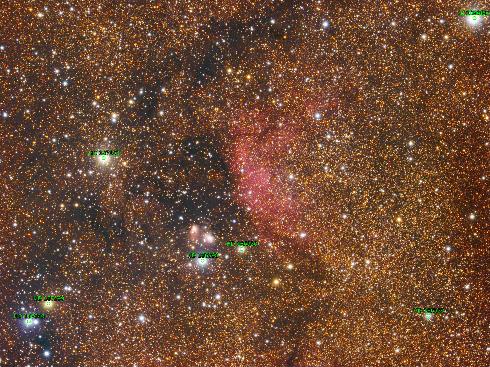 Sternkarten-Overlay (Astrometry.net)