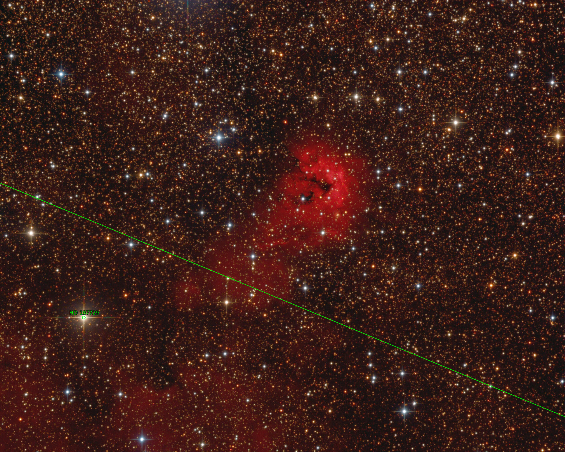Sternkarten-Overlay (Astrometry.net)