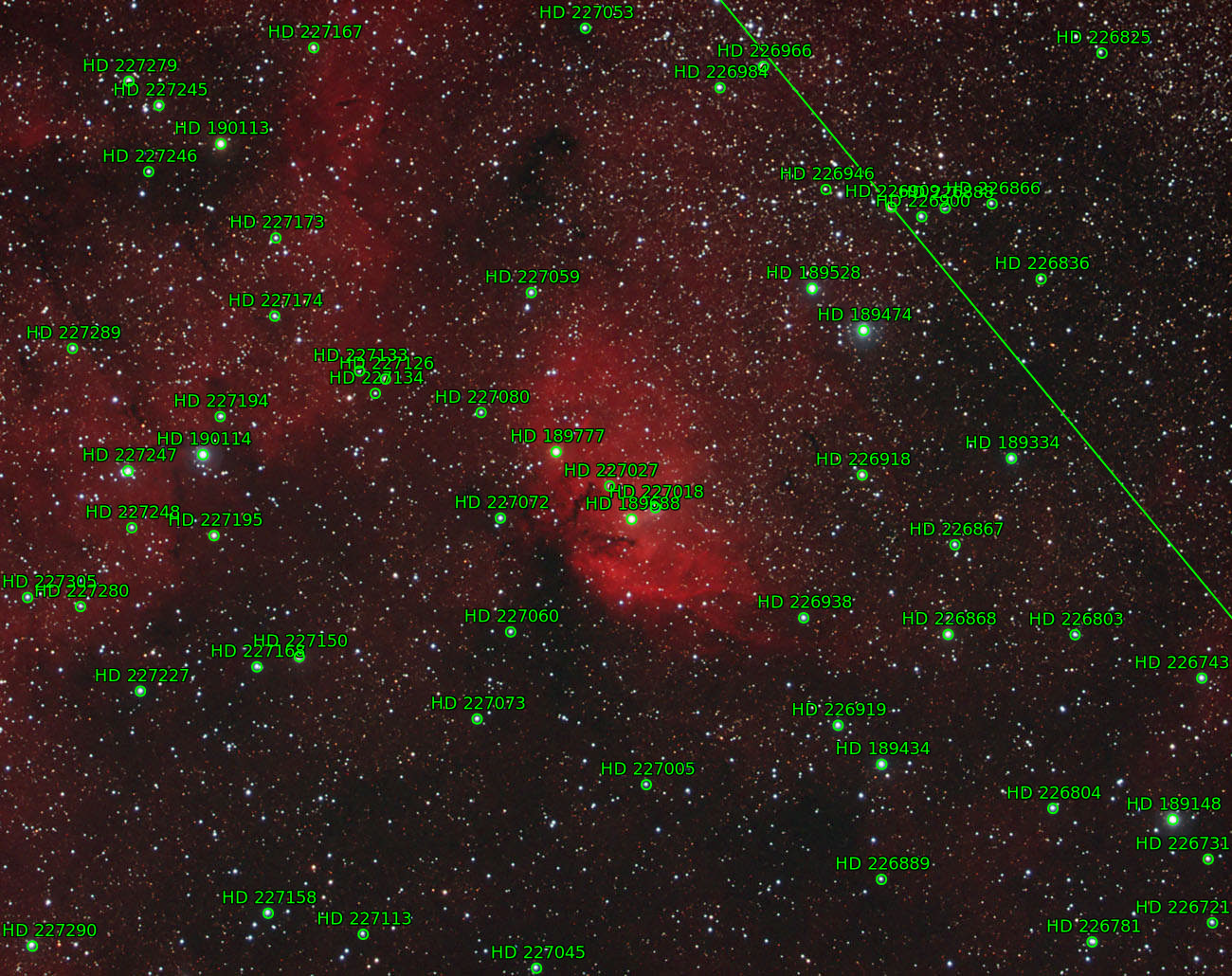 Sternkarten-Overlay (Astrometry.net)