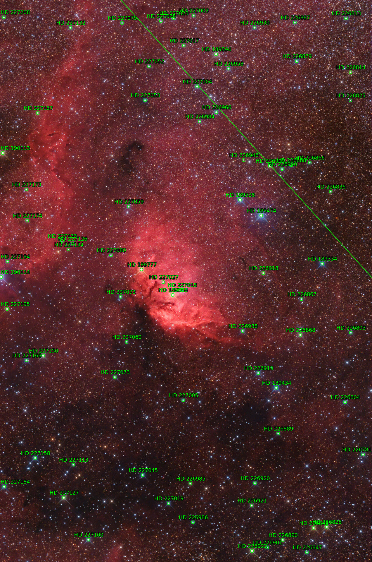 Sternkarten-Overlay (Astrometry.net)