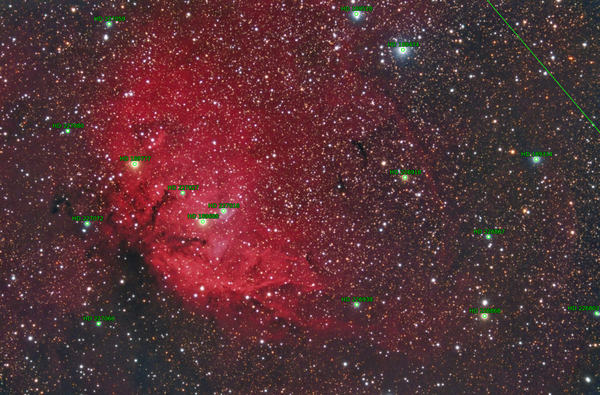 Sternkarten-Overlay (Astrometry.net)