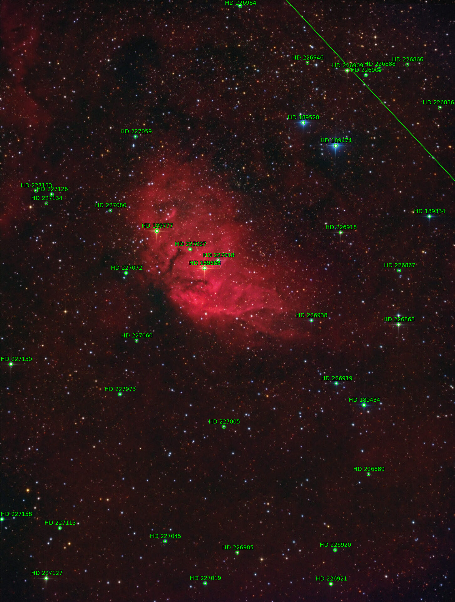 Sternkarten-Overlay (Astrometry.net)