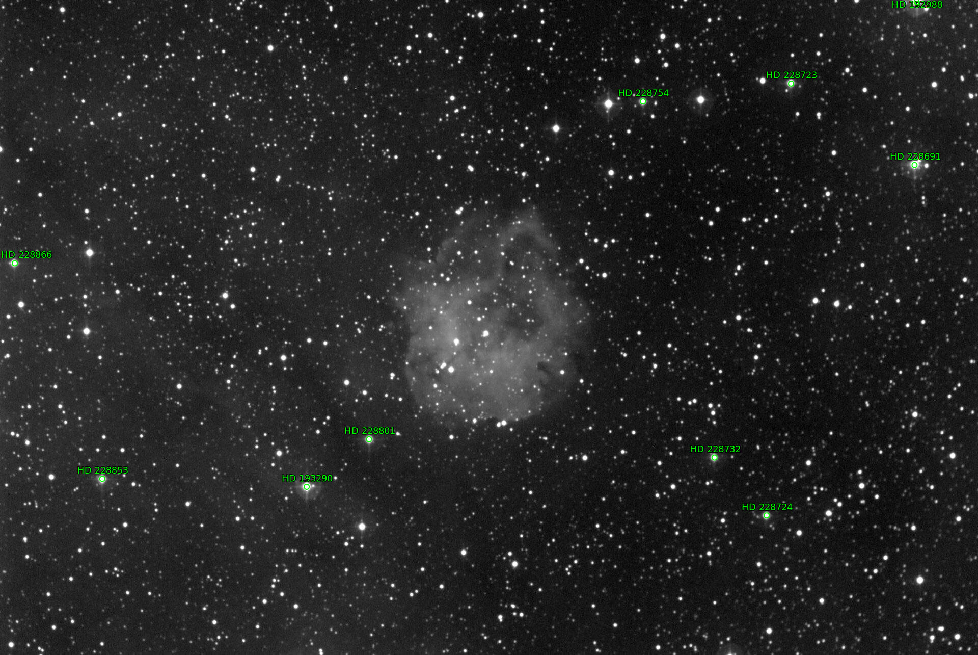 Sternkarten-Overlay (Astrometry.net)