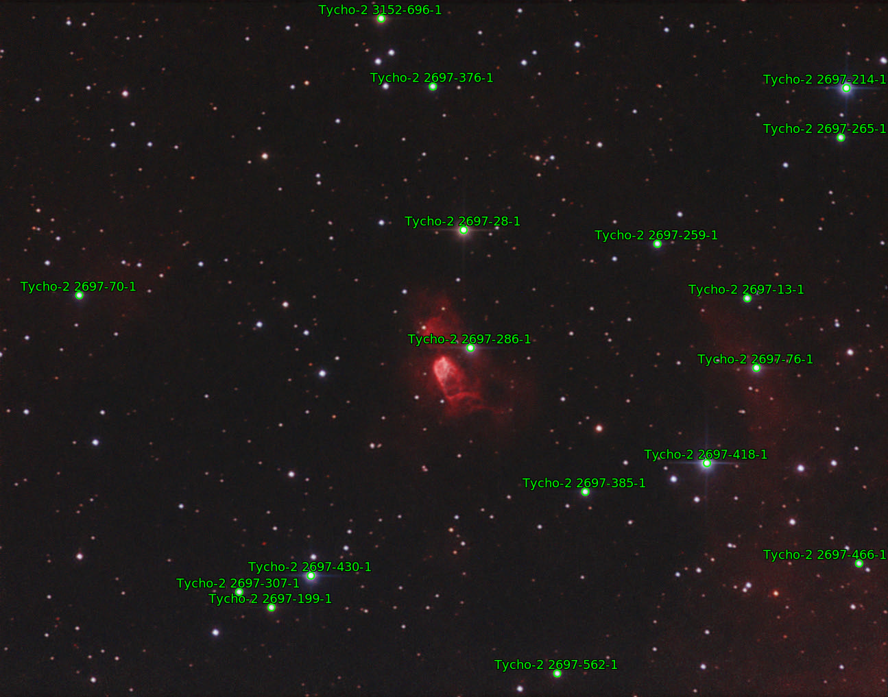 Sternkarten-Overlay (Astrometry.net)