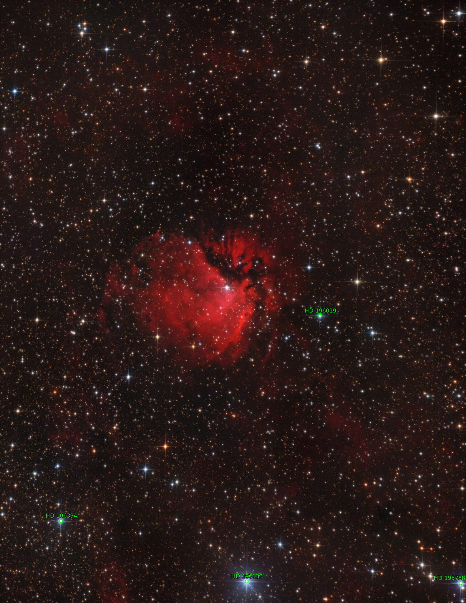 Sternkarten-Overlay (Astrometry.net)