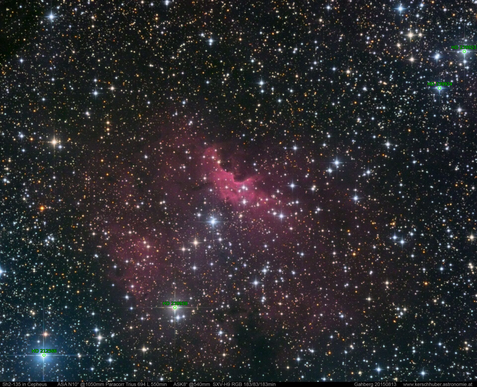 Sternkarten-Overlay (Astrometry.net)