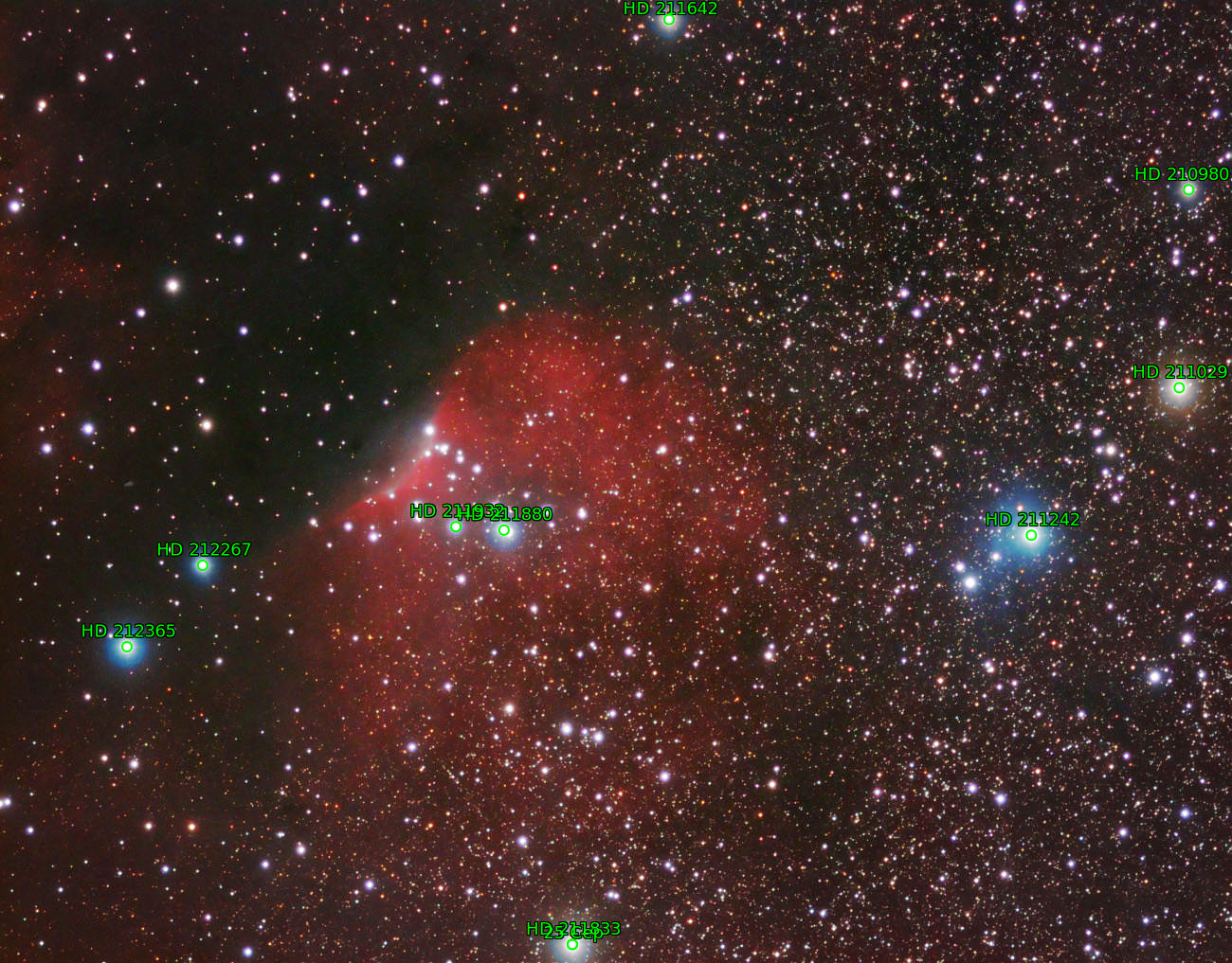 Sternkarten-Overlay (Astrometry.net)