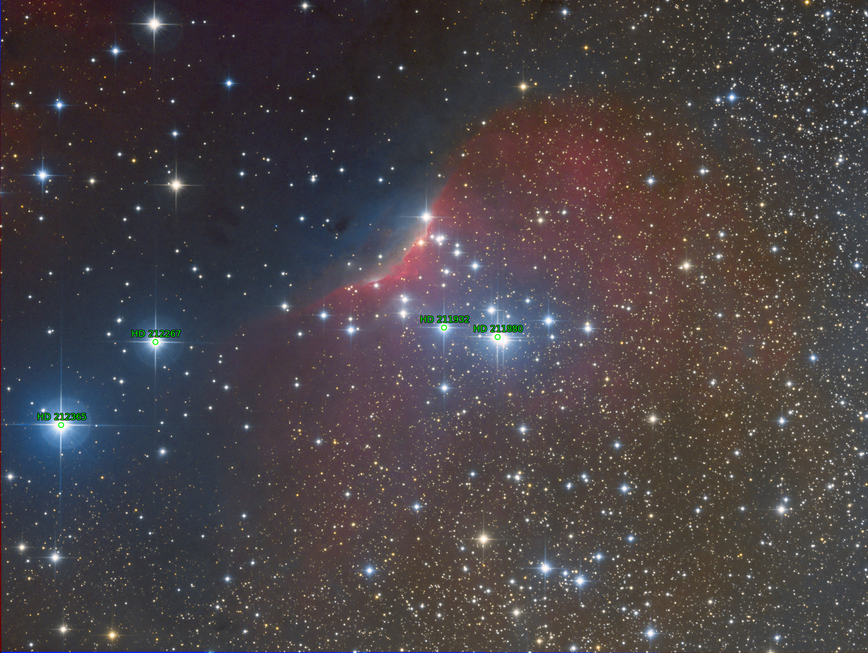 Sternkarten-Overlay (Astrometry.net)