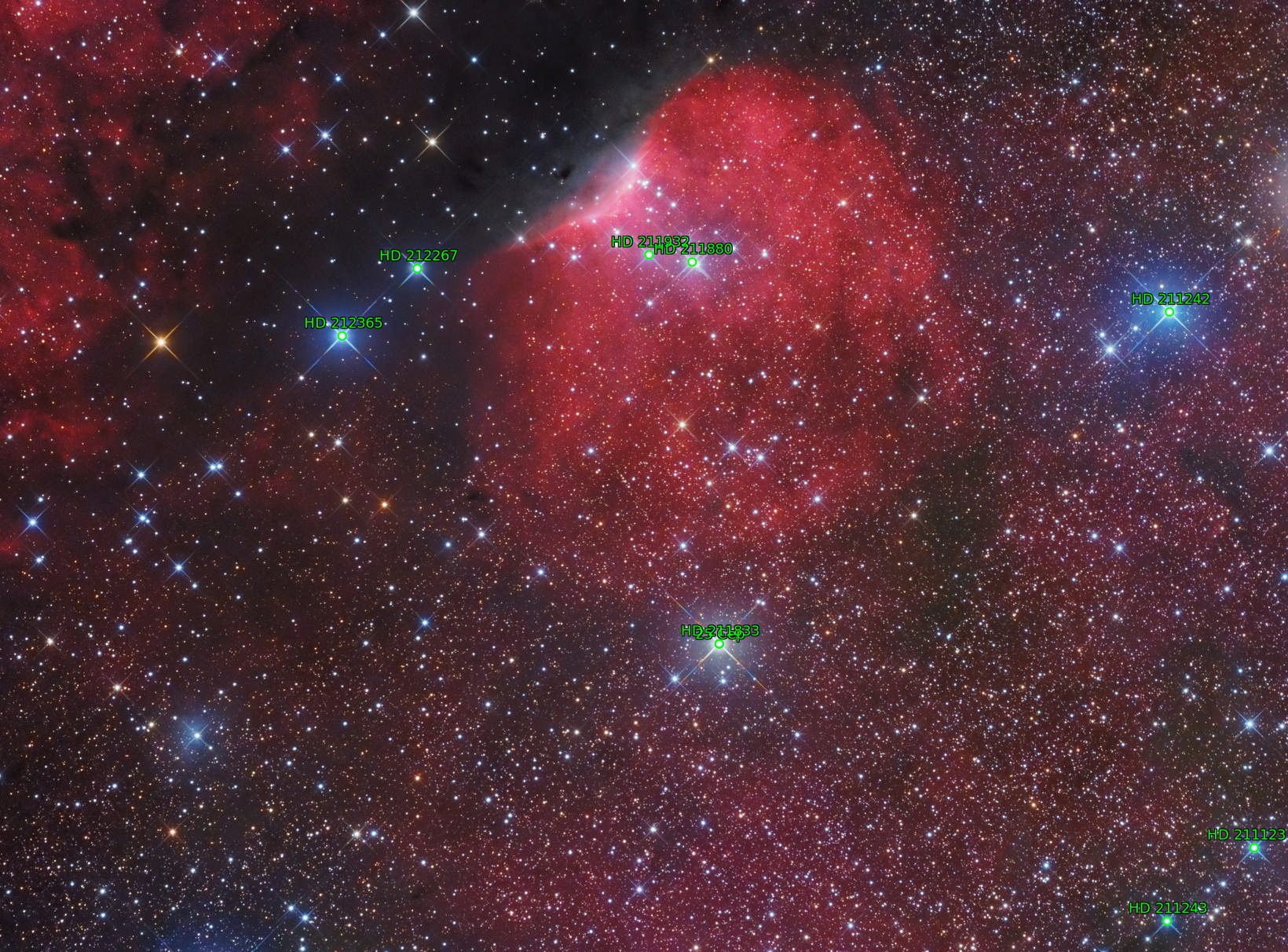 Sternkarten-Overlay (Astrometry.net)