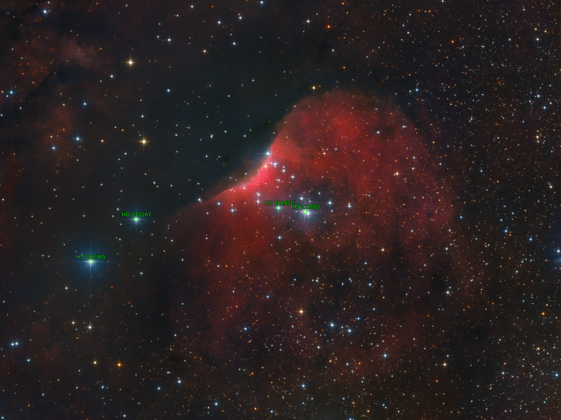 Sternkarten-Overlay (Astrometry.net)