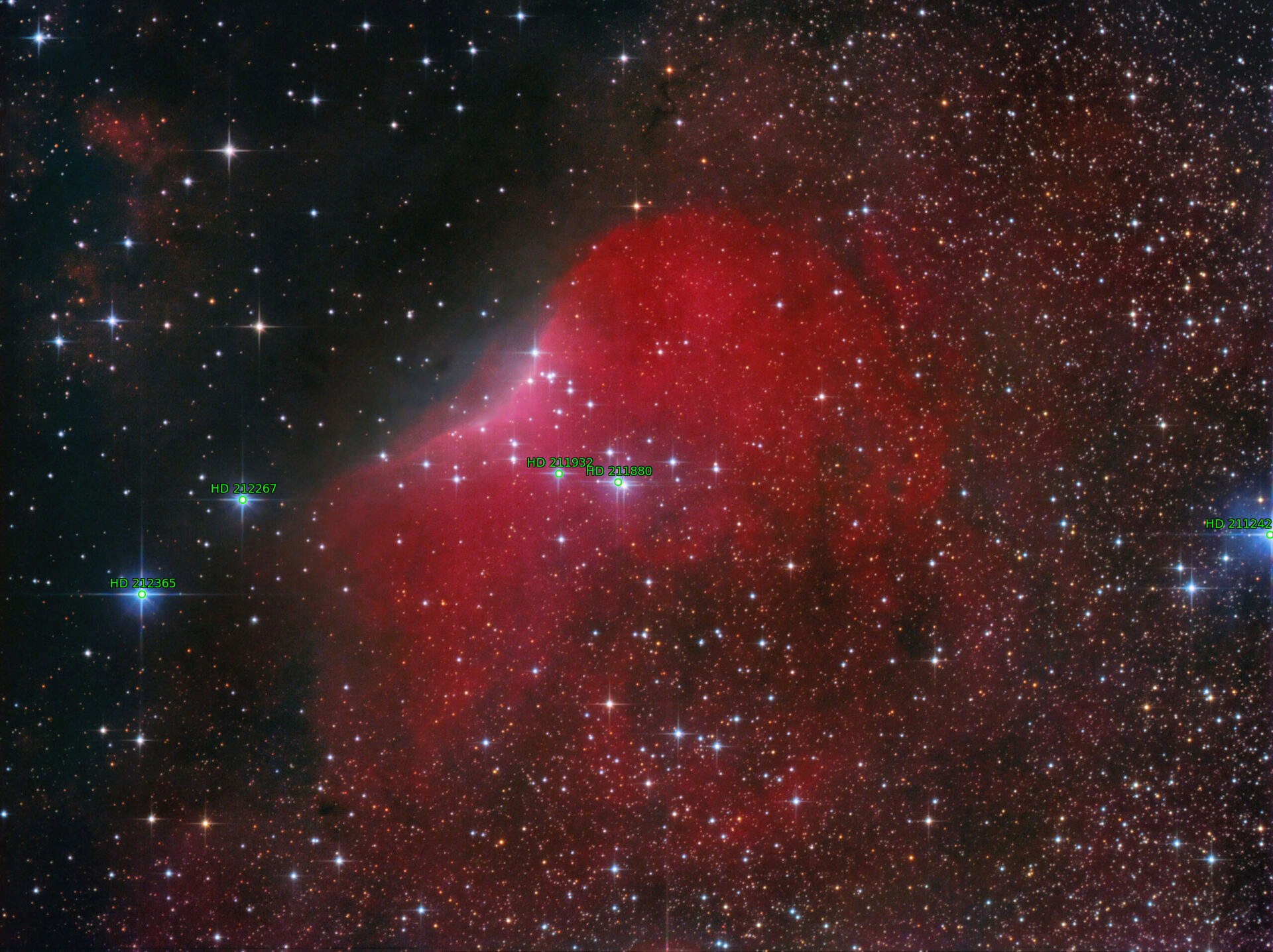 Sternkarten-Overlay (Astrometry.net)