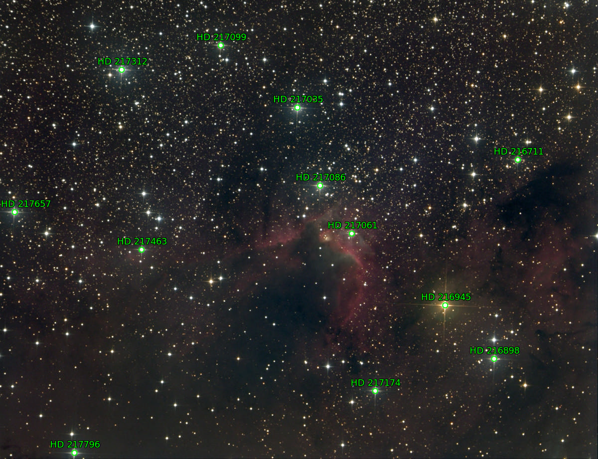 Sternkarten-Overlay (Astrometry.net)
