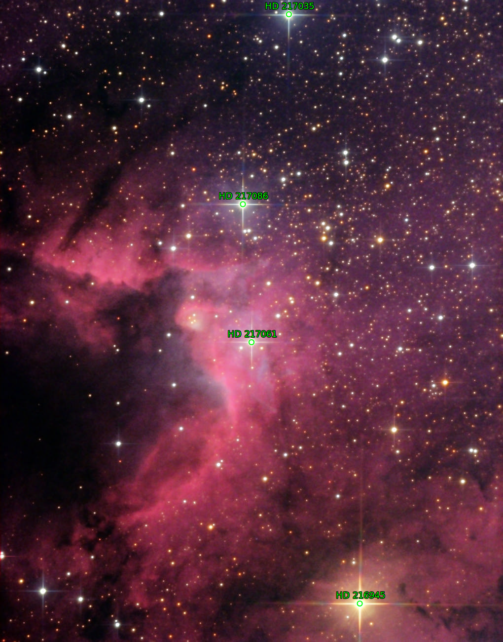 Sternkarten-Overlay (Astrometry.net)