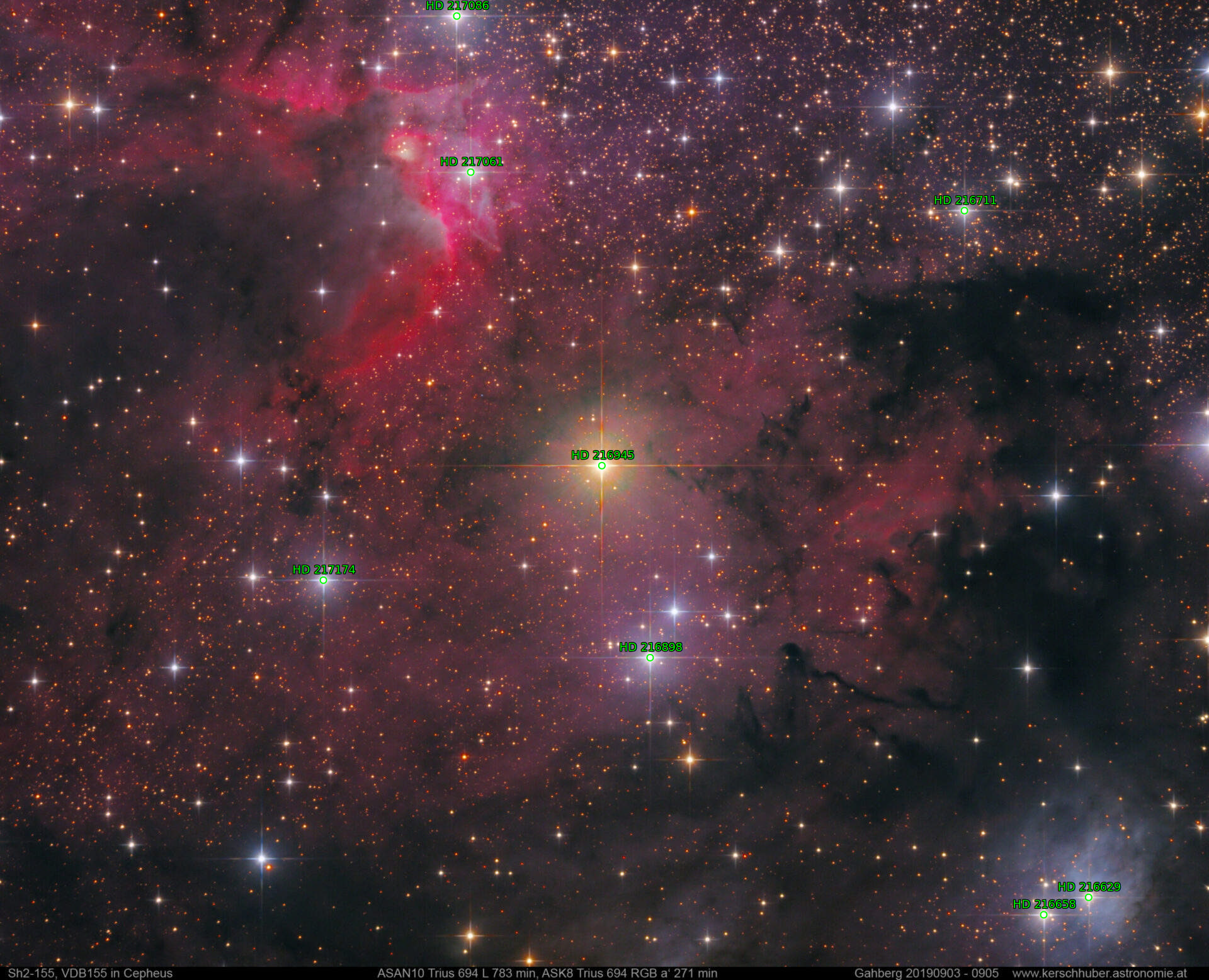 Sternkarten-Overlay (Astrometry.net)