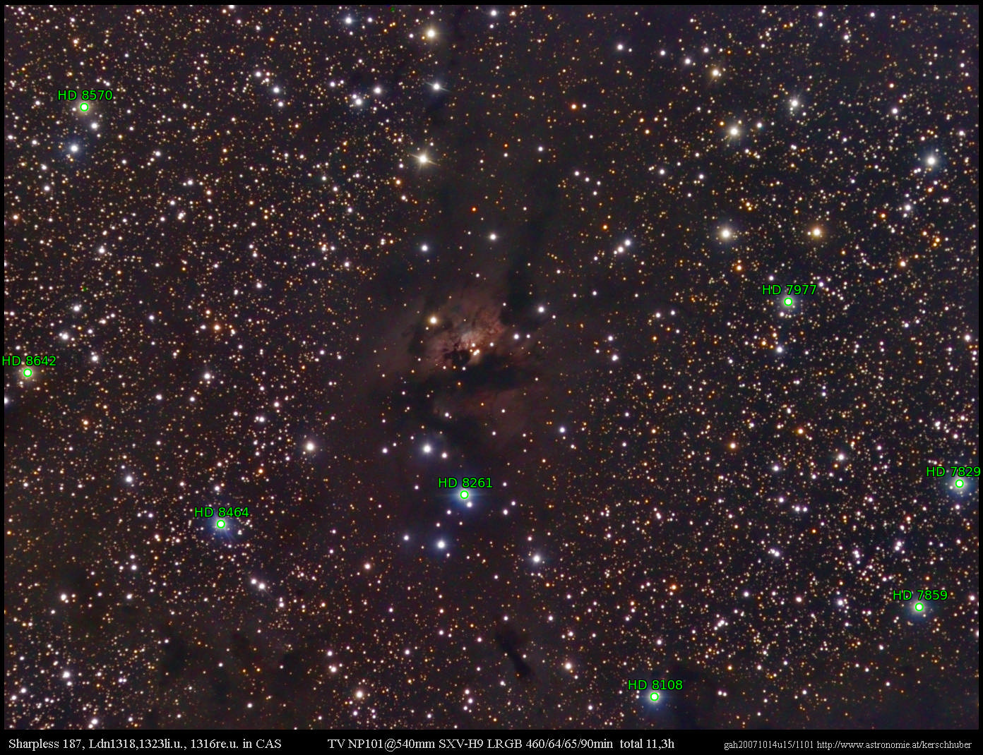 Sternkarten-Overlay (Astrometry.net)