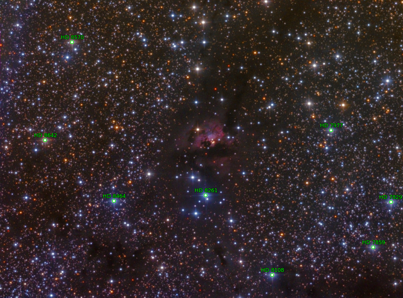 Sternkarten-Overlay (Astrometry.net)