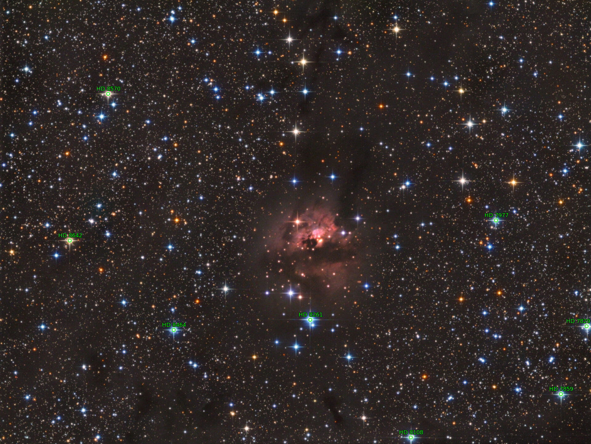 Sternkarten-Overlay (Astrometry.net)