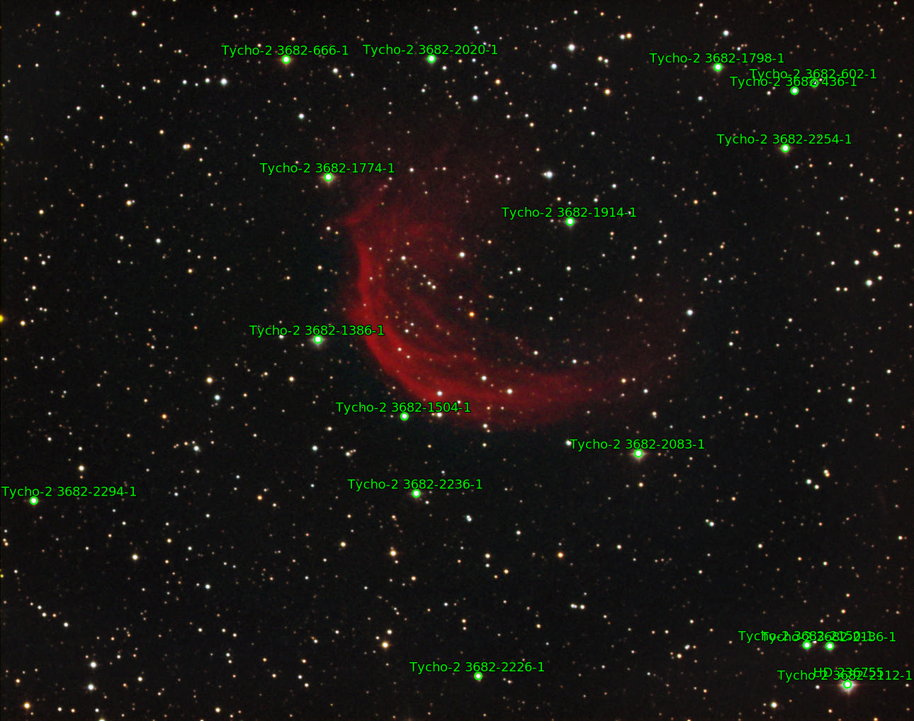 Sternkarten-Overlay (Astrometry.net)