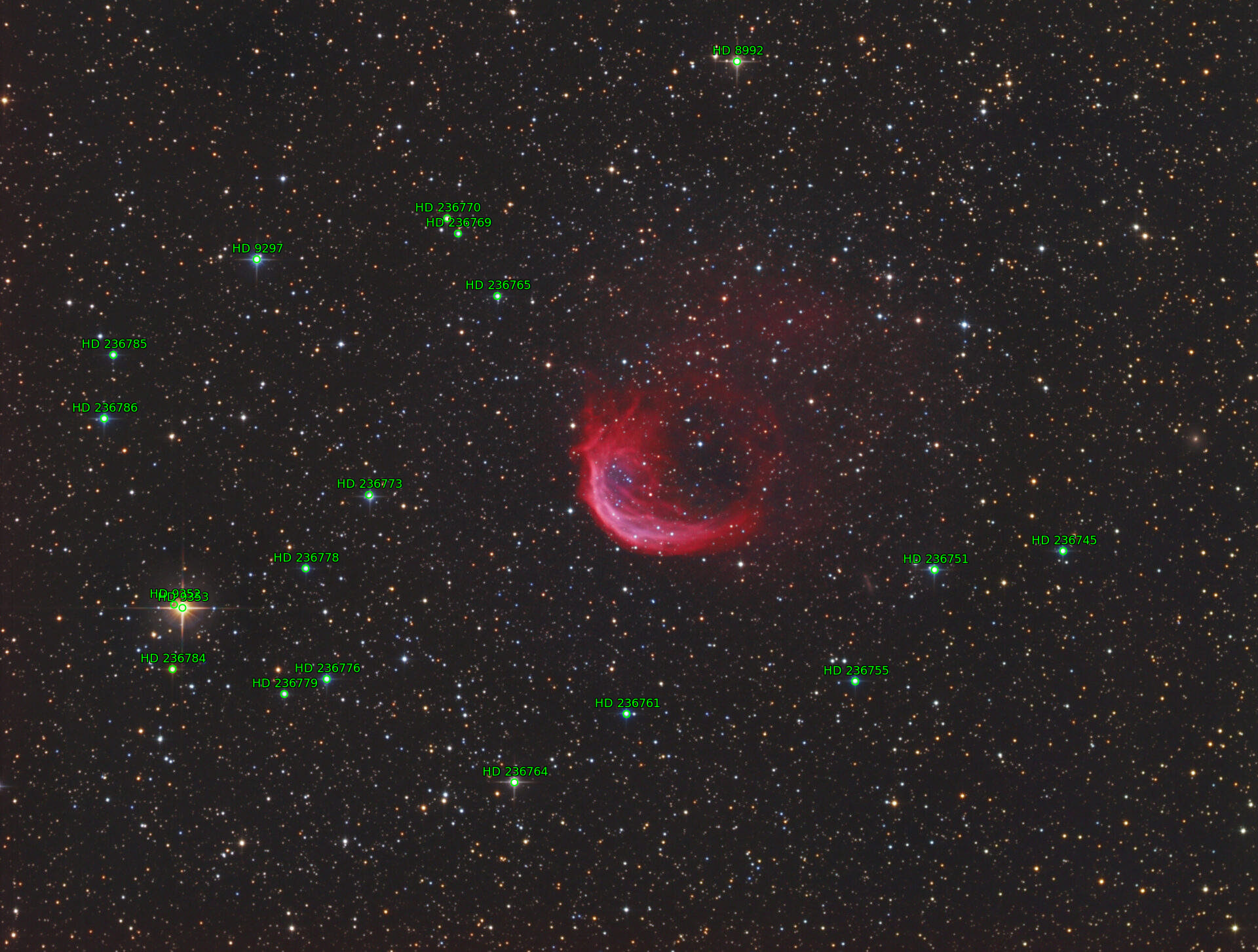 Sternkarten-Overlay (Astrometry.net)