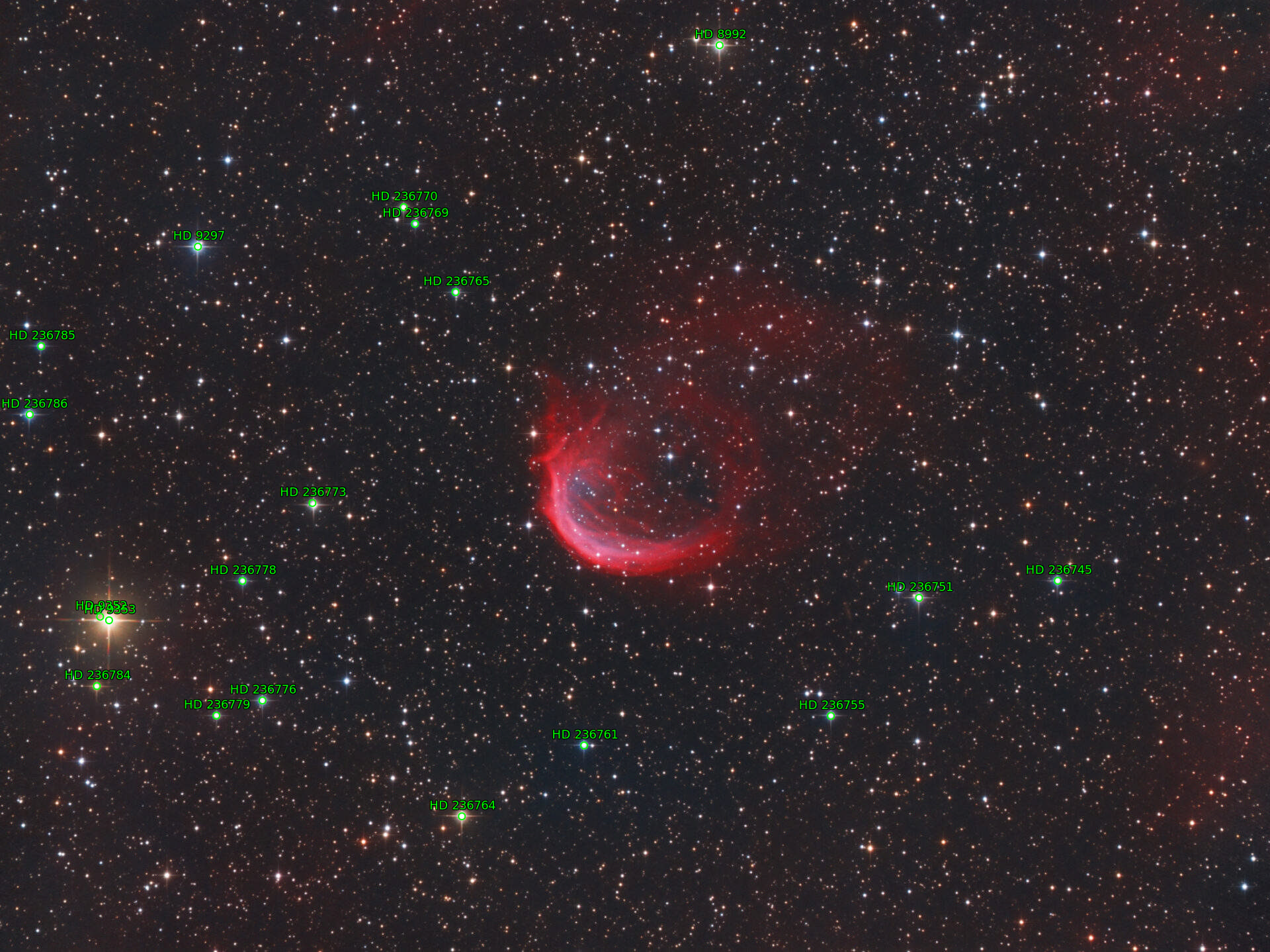 Sternkarten-Overlay (Astrometry.net)