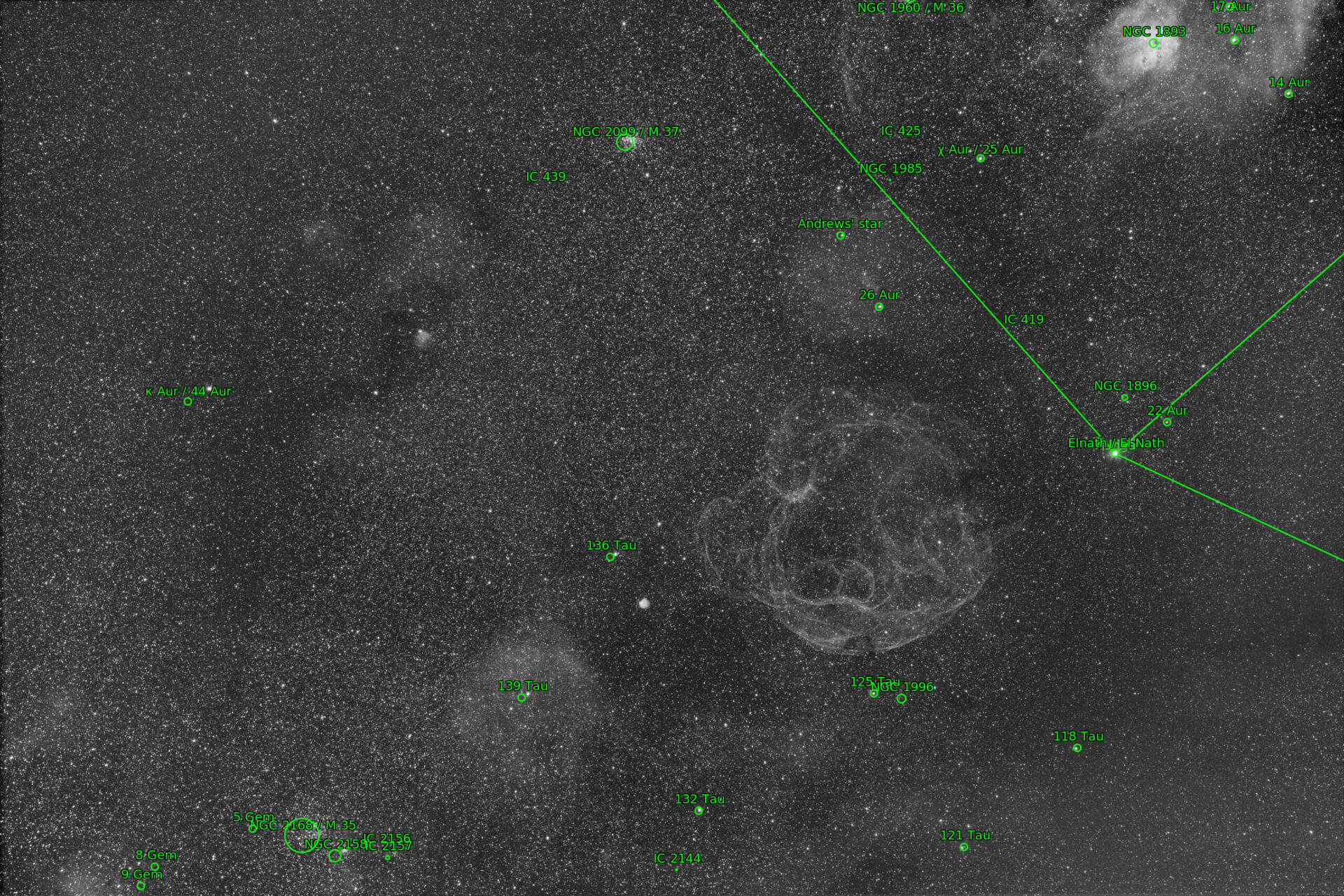 Sternkarten-Overlay (Astrometry.net)
