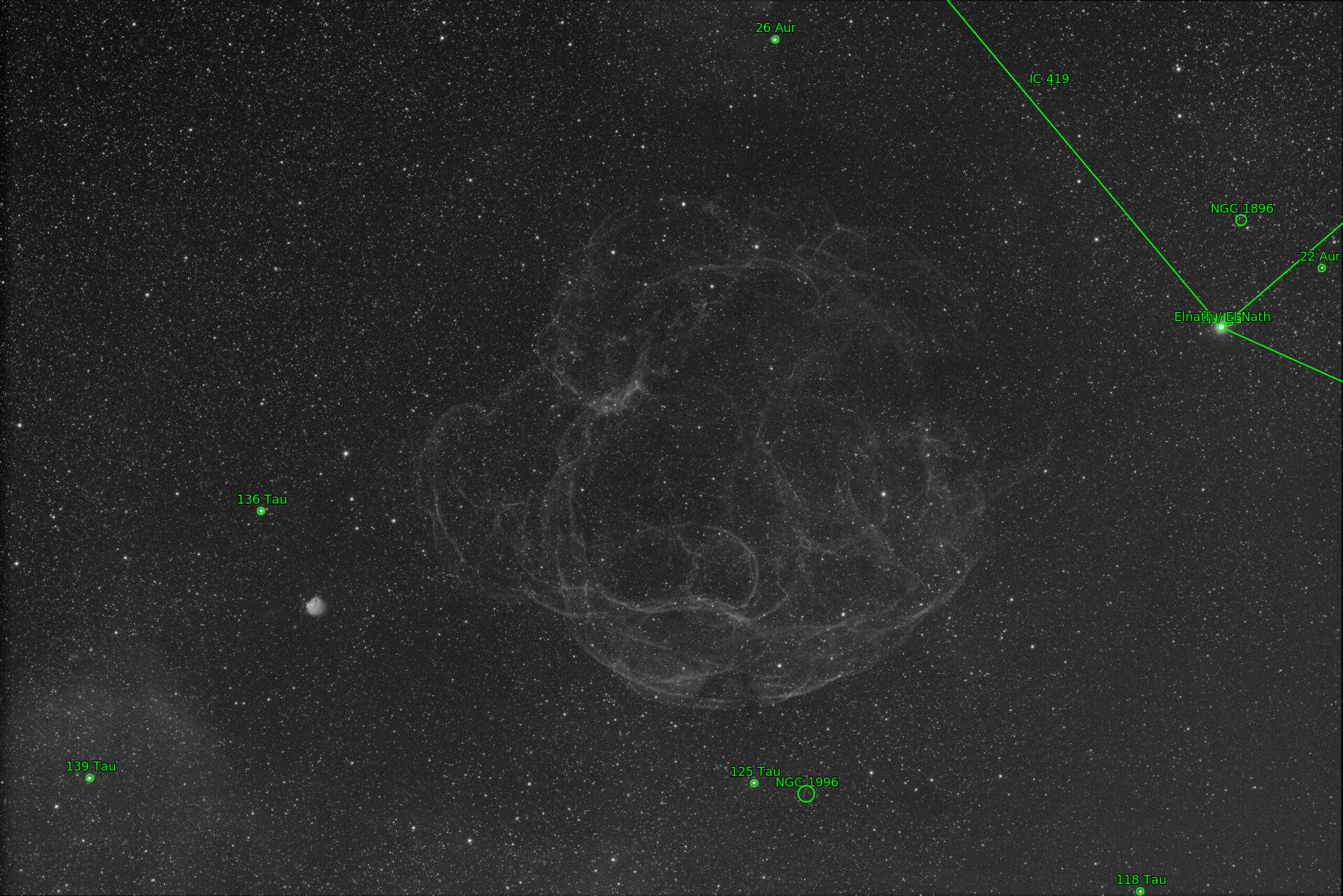 Sternkarten-Overlay (Astrometry.net)