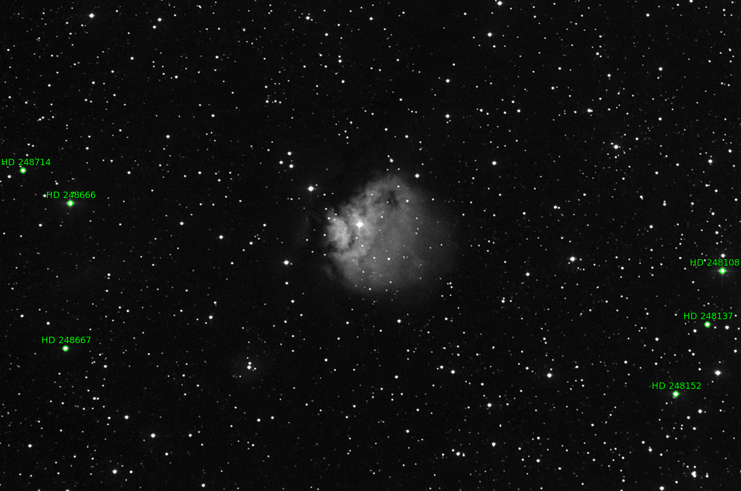Sternkarten-Overlay (Astrometry.net)