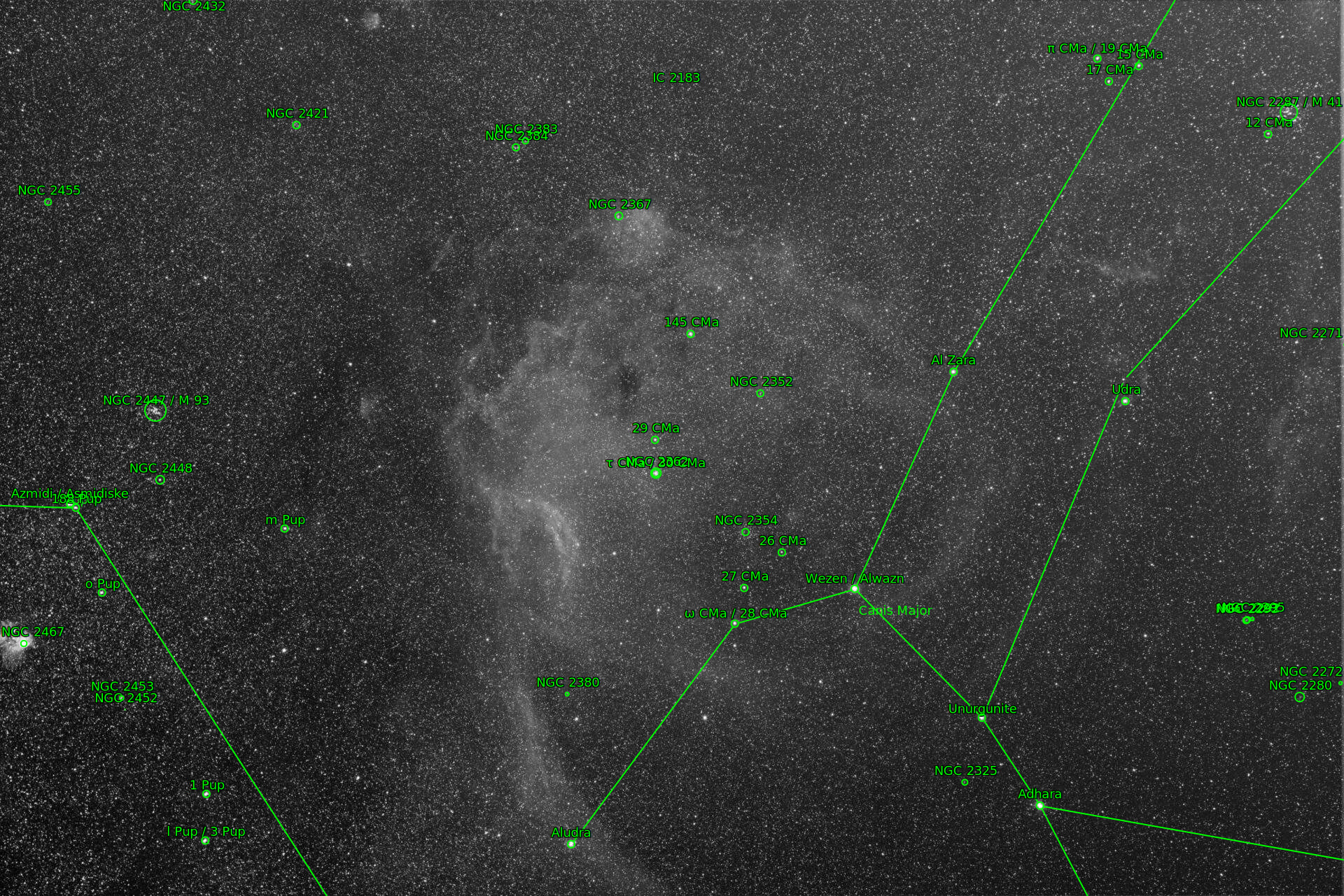 Sternkarten-Overlay (Astrometry.net)