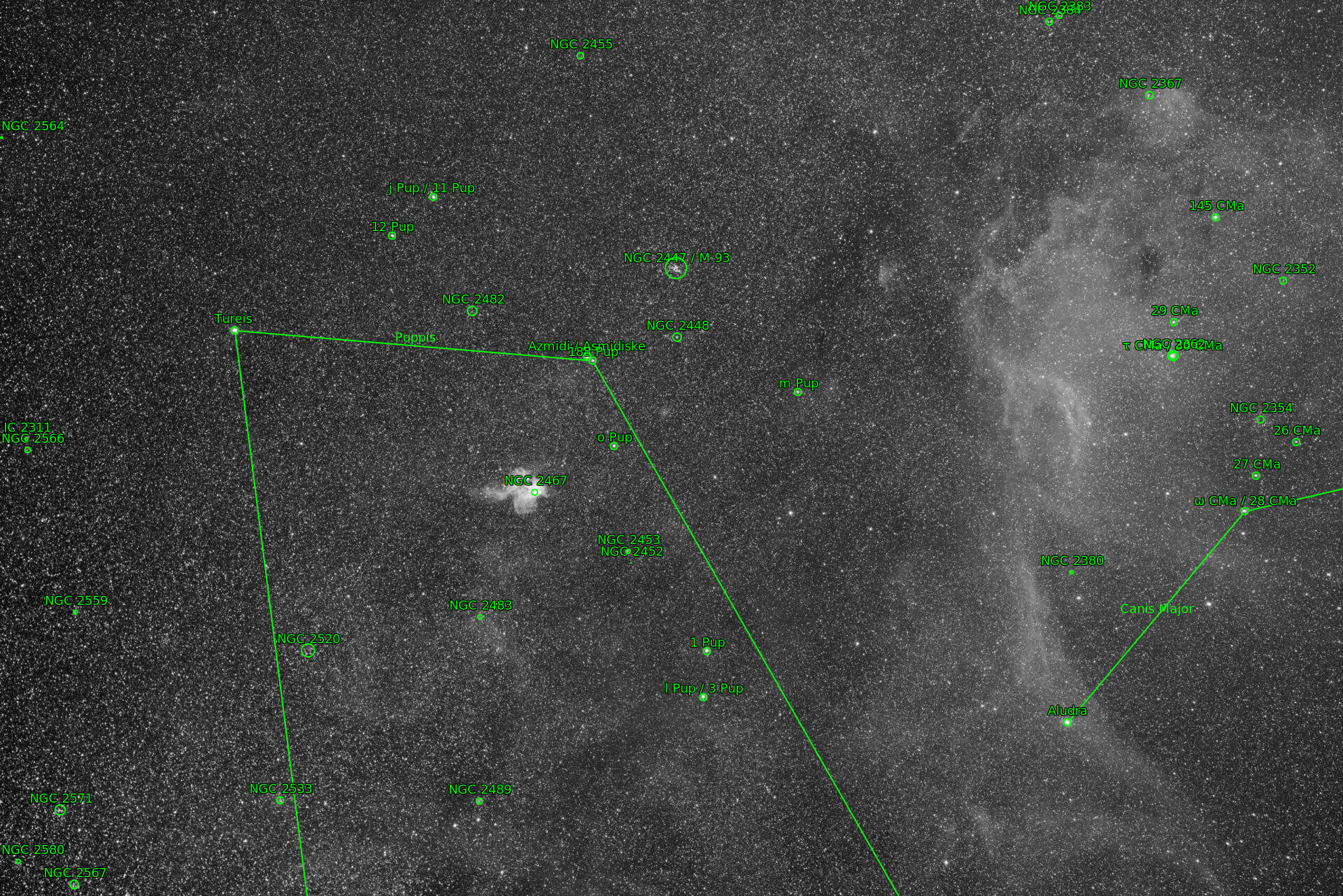 Sternkarten-Overlay (Astrometry.net)