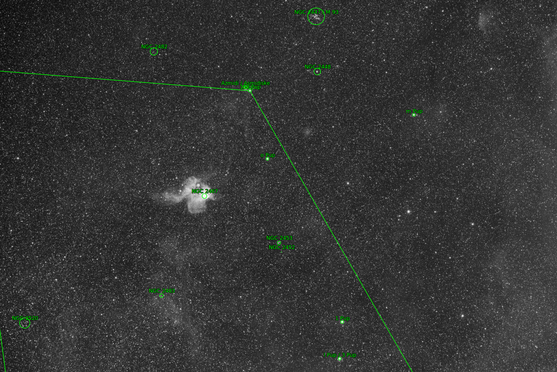 Sternkarten-Overlay (Astrometry.net)