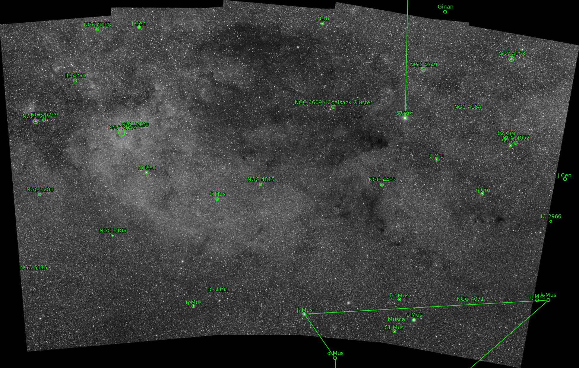 Sternkarten-Overlay (Astrometry.net)