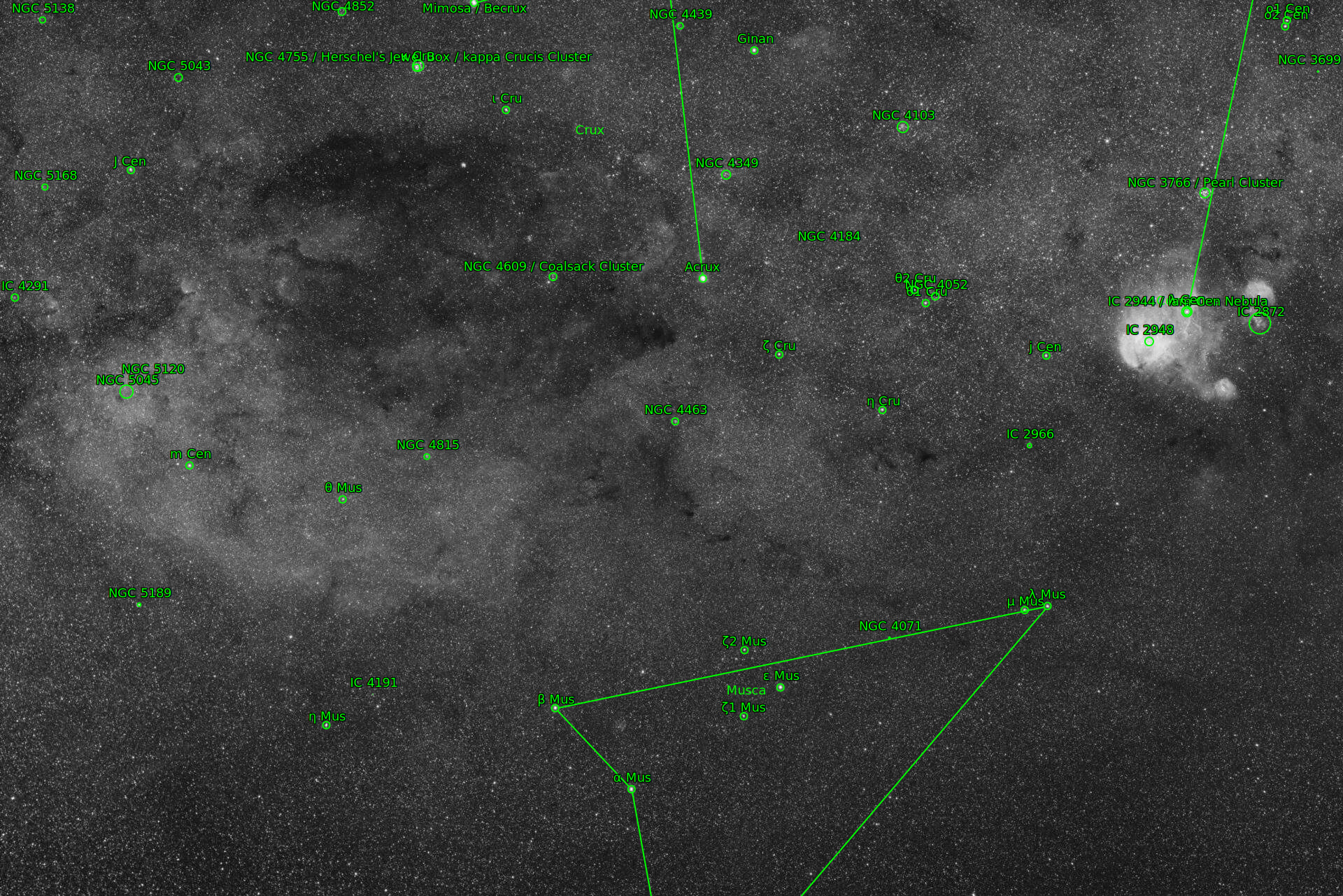 Sternkarten-Overlay (Astrometry.net)