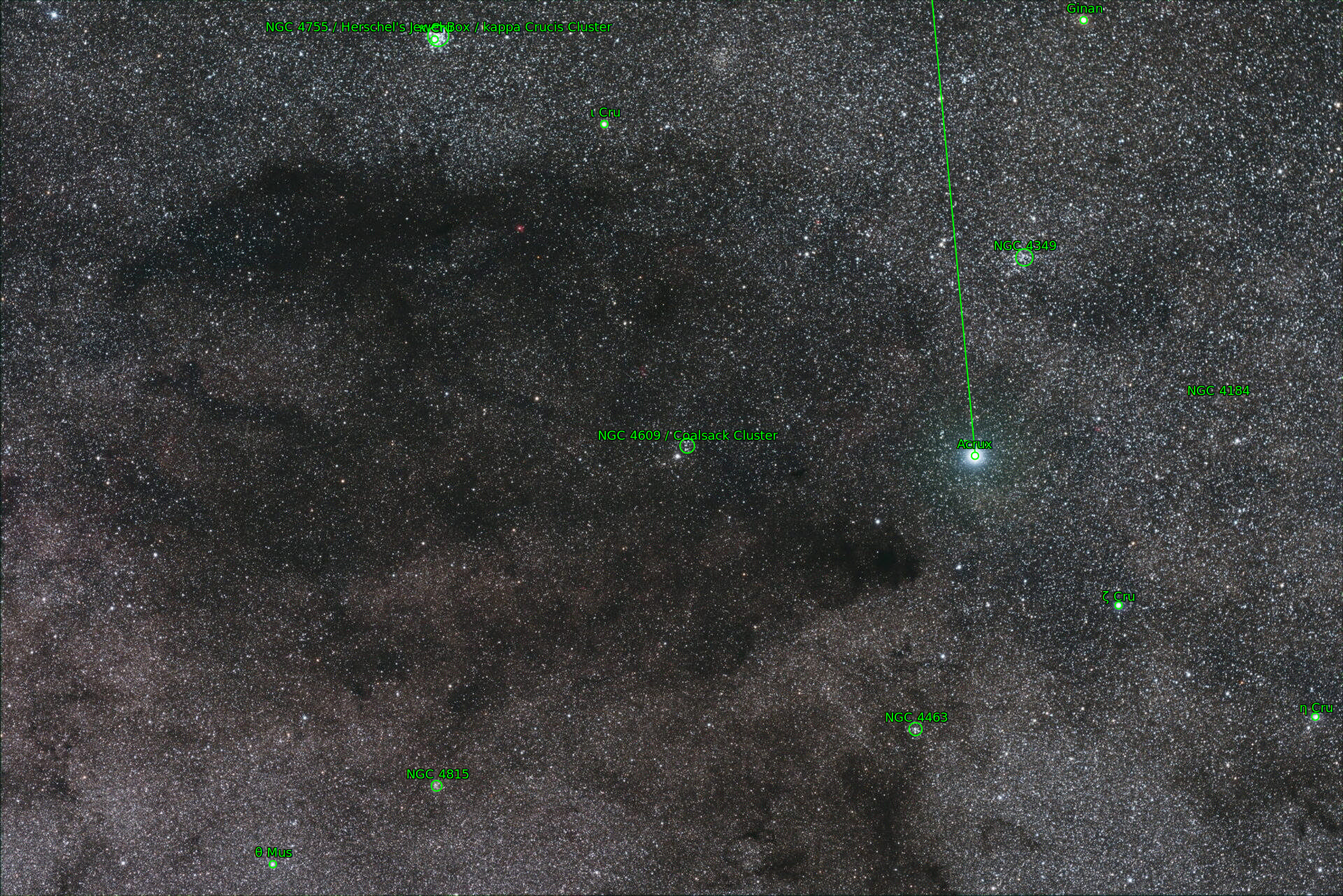 Sternkarten-Overlay (Astrometry.net)