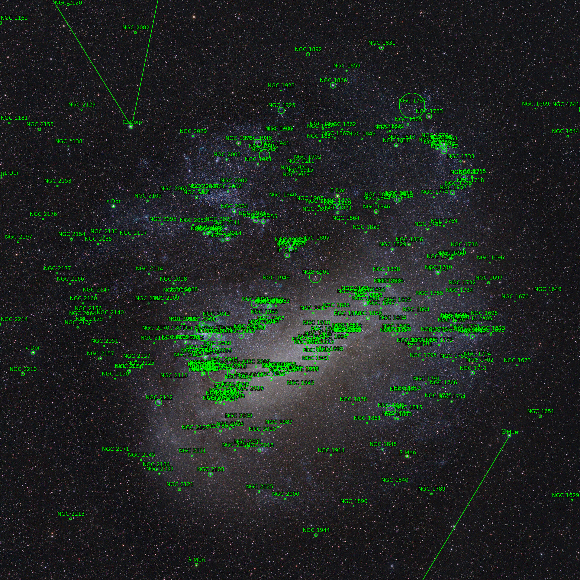 Sternkarten-Overlay (Astrometry.net)