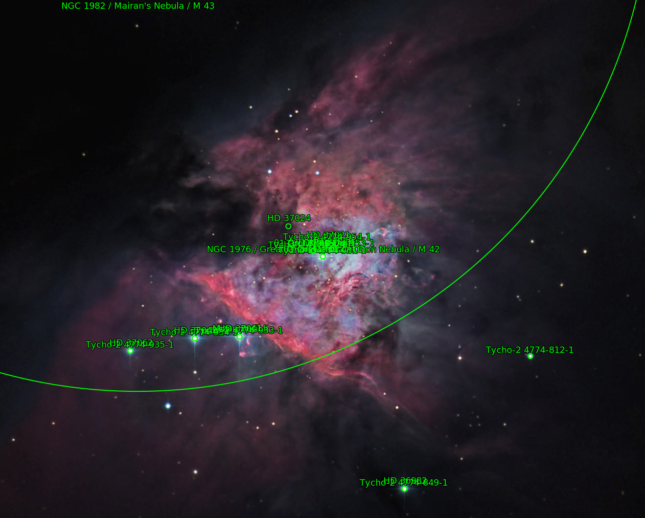 Sternkarten-Overlay (Astrometry.net)