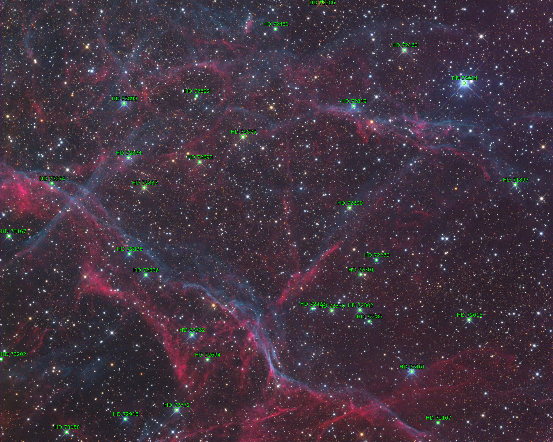 Sternkarten-Overlay (Astrometry.net)