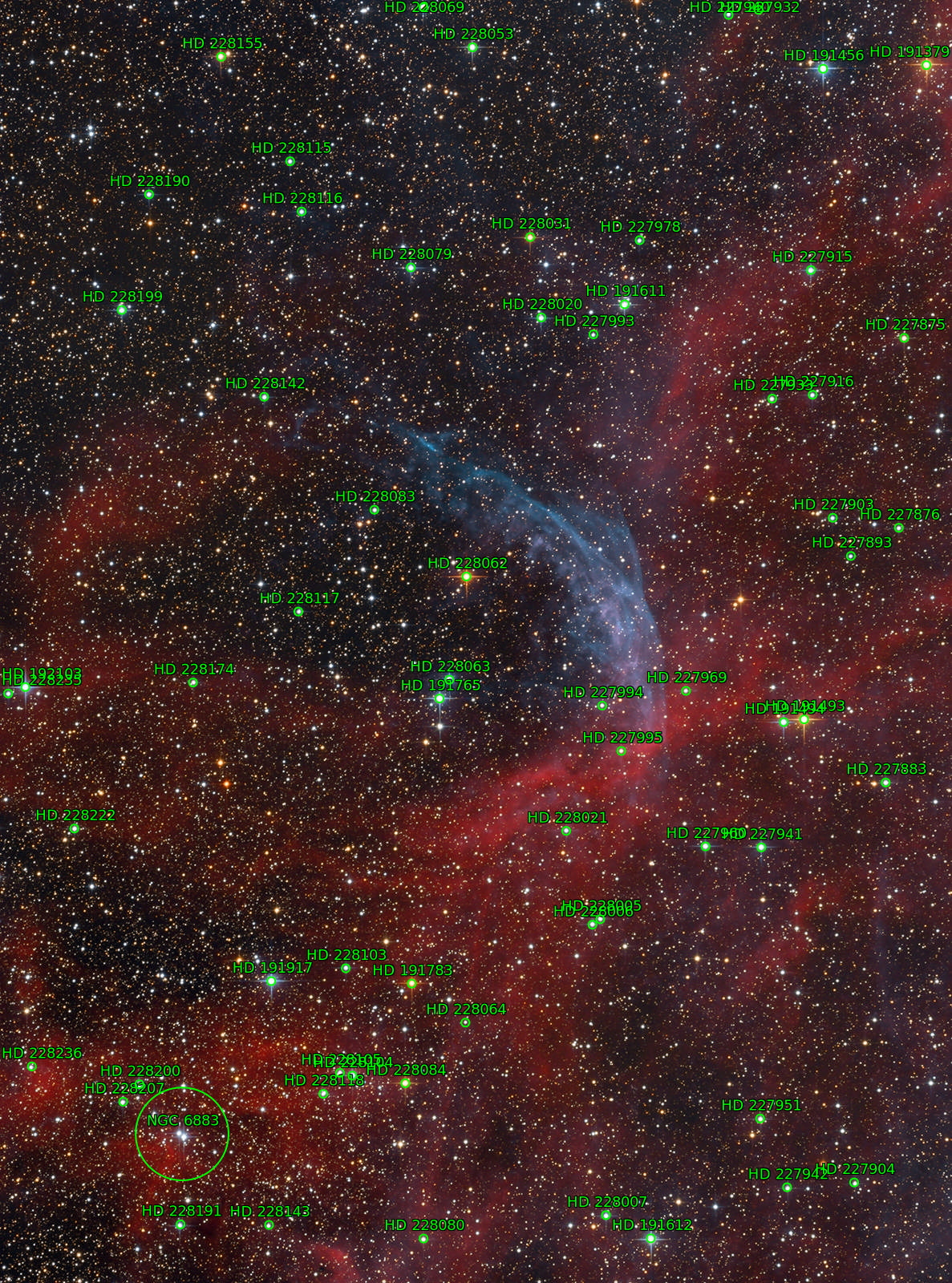 Sternkarten-Overlay (Astrometry.net)
