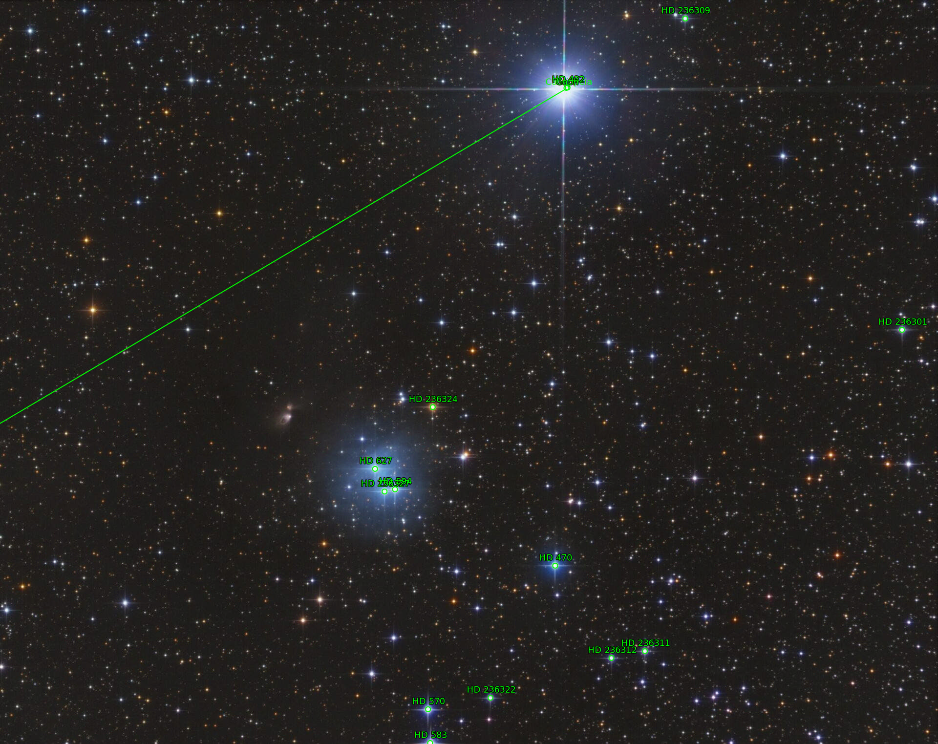 Sternkarten-Overlay (Astrometry.net)